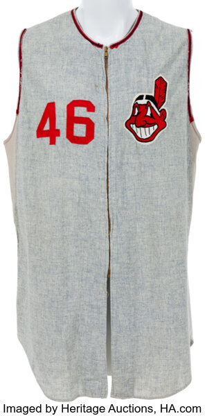 1966 Dick Radatz Game Worn Cleveland Indians Jersey. Baseball