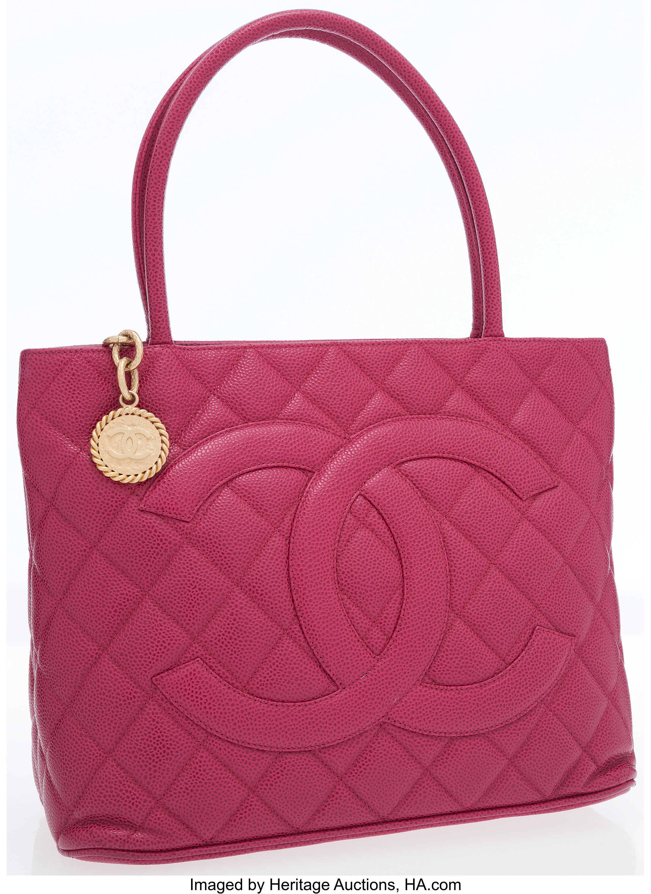 Sold at Auction: Chanel Caviar Quilted Medallion Tote Bag