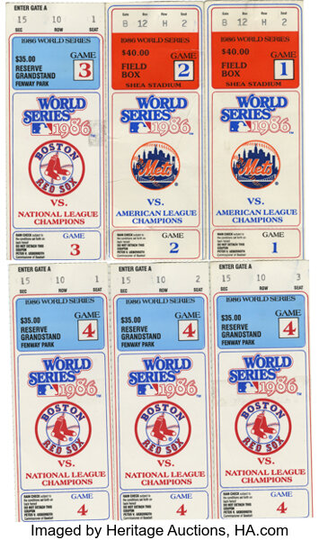 Lot Detail - 1986 World Series Game Six Ticket Stub