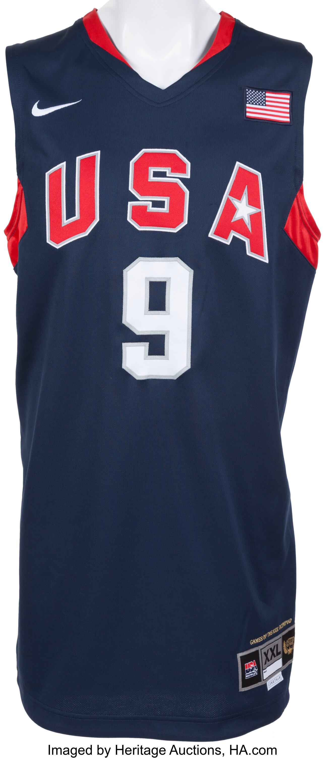 08 Dwyane Wade Game Worn Signed United States Olympic Jersey Lot 484 Heritage Auctions