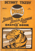 1950 Vintage Detroit Tigers Scorebook Cover - Digital Reproduction - Print  or Matted or Framed