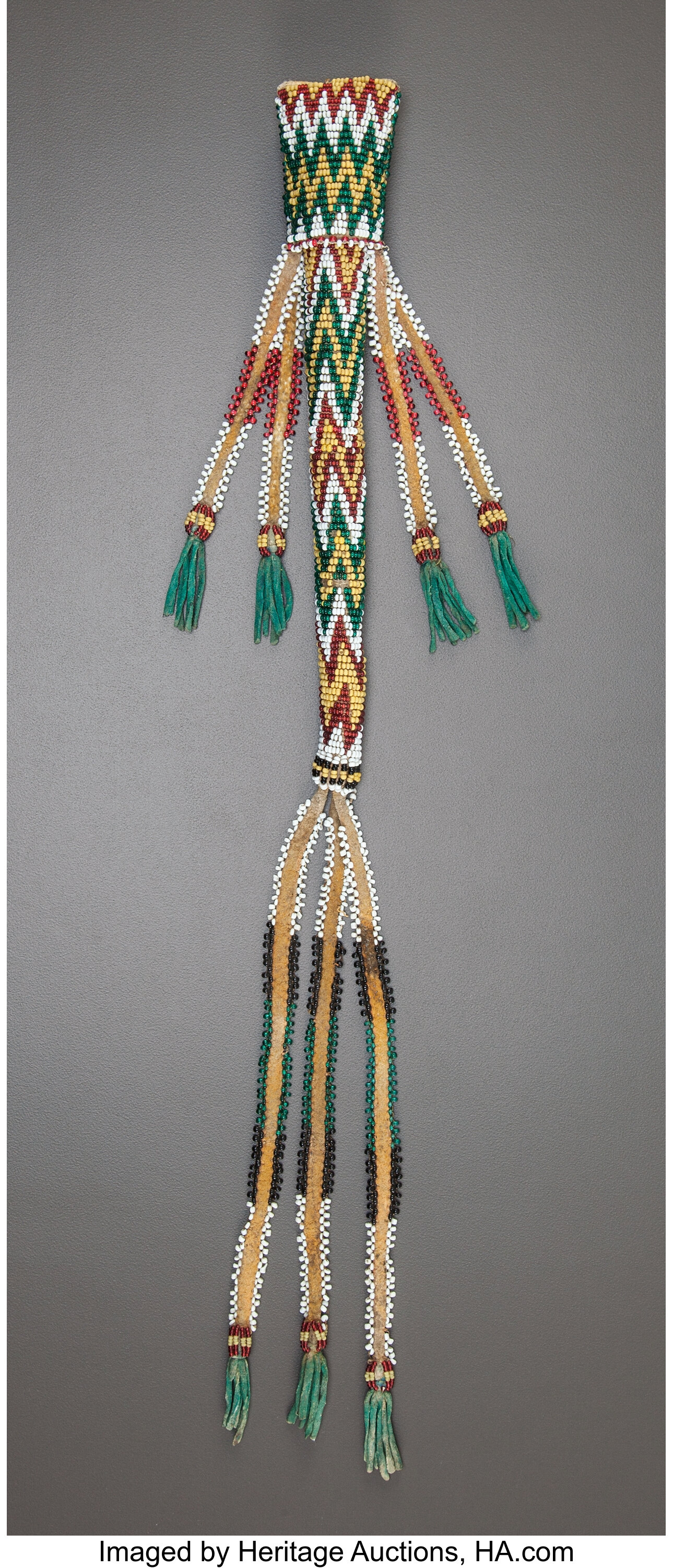 AN APACHE BEADED HIDE AWL CASE. c. 1880... Other | Lot #50223 ...