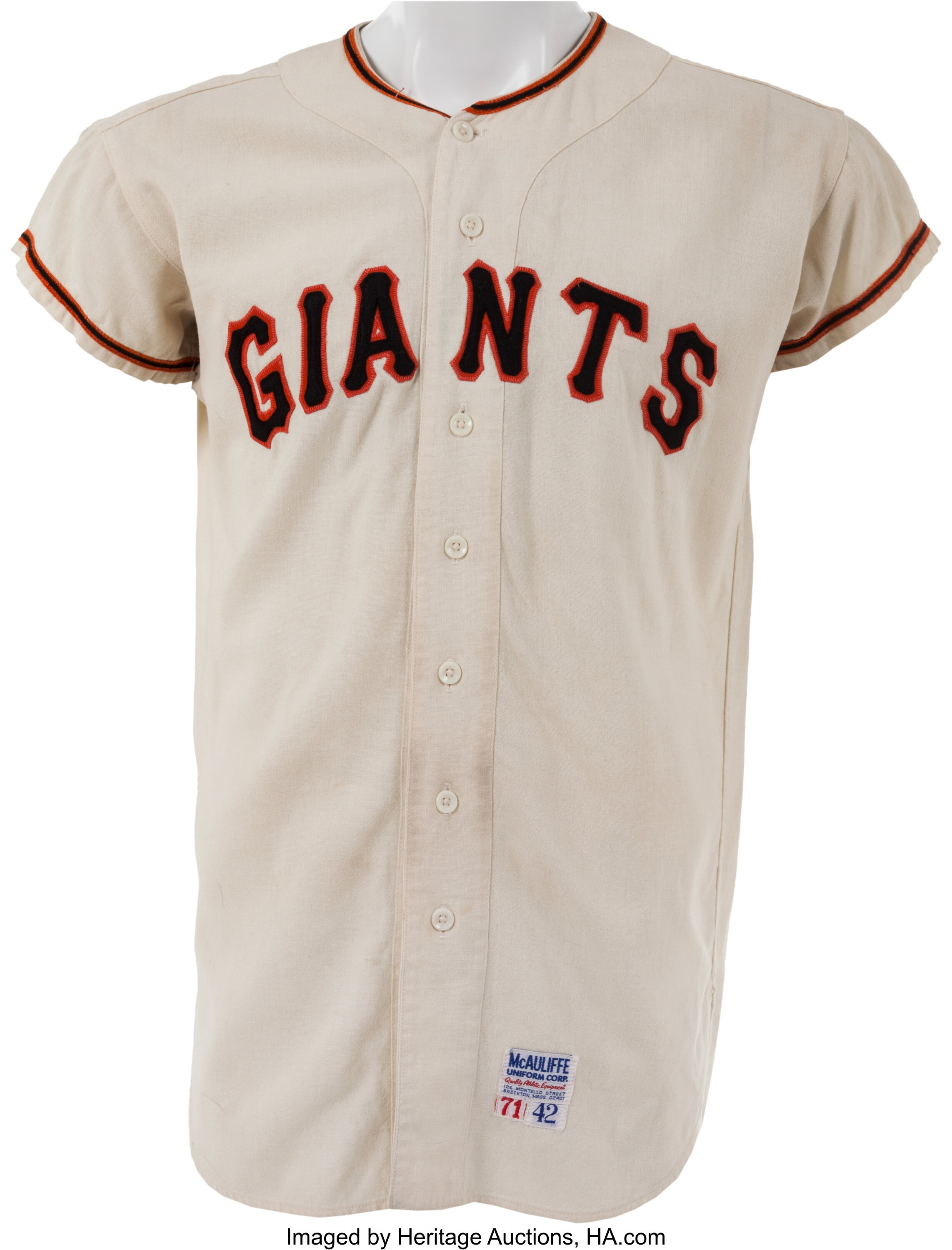 1967 Juan Marichal Game Worn San Francisco Giants Jersey, MEARS, Lot  #81717