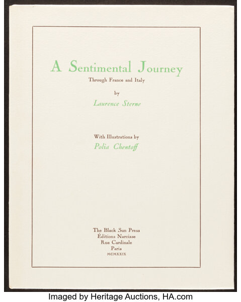laurence sterne a sentimental journey