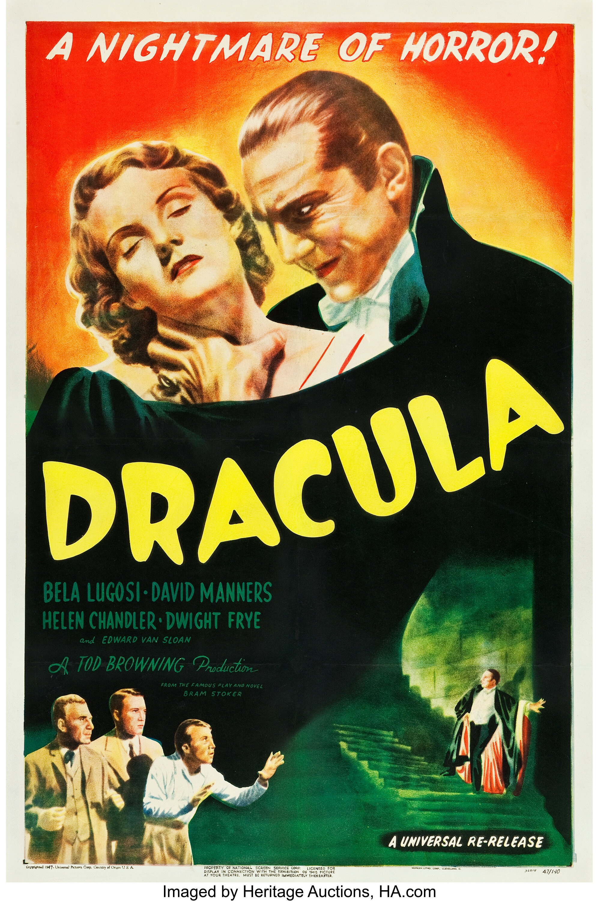 Dracula (Universal, R1947). One Sheet (27" X 41").. Movie Lot