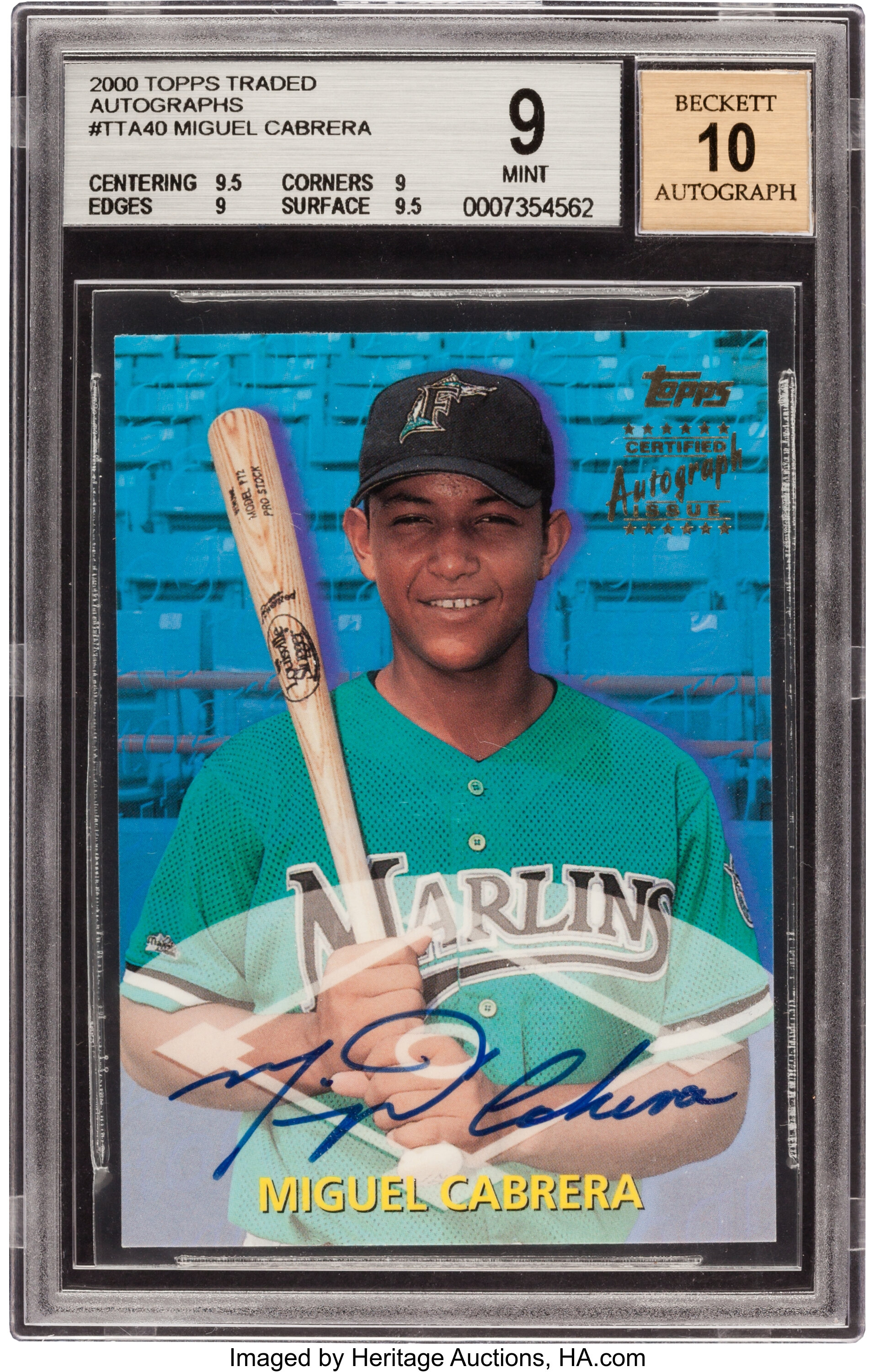 Lot Detail - 2000 Topps Traded Autographs #TTA40 Miguel Cabrera