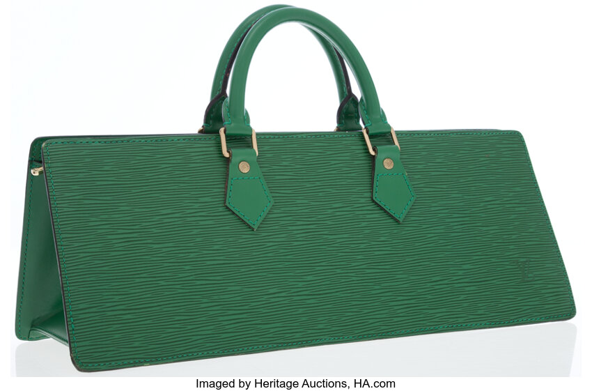 Sold at Auction: Louis Vuitton, Louis Vuitton Green Epi Leather