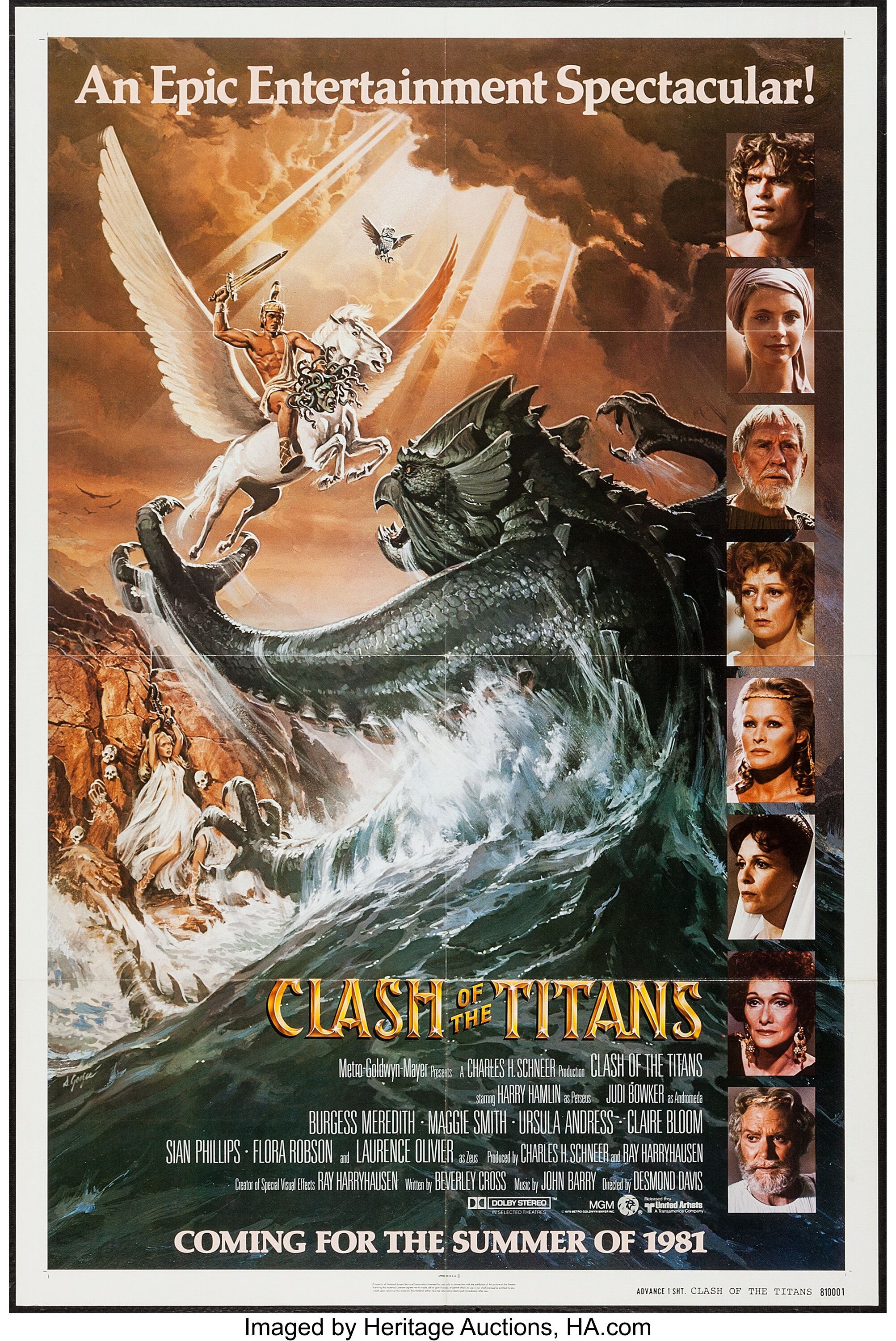 Clash of The Titans (1981) movie trading cards. Hamlin Bowker