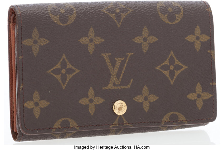 Pre-owned Louis Vuitton 2001 Porte Tresor Wallet In Brown