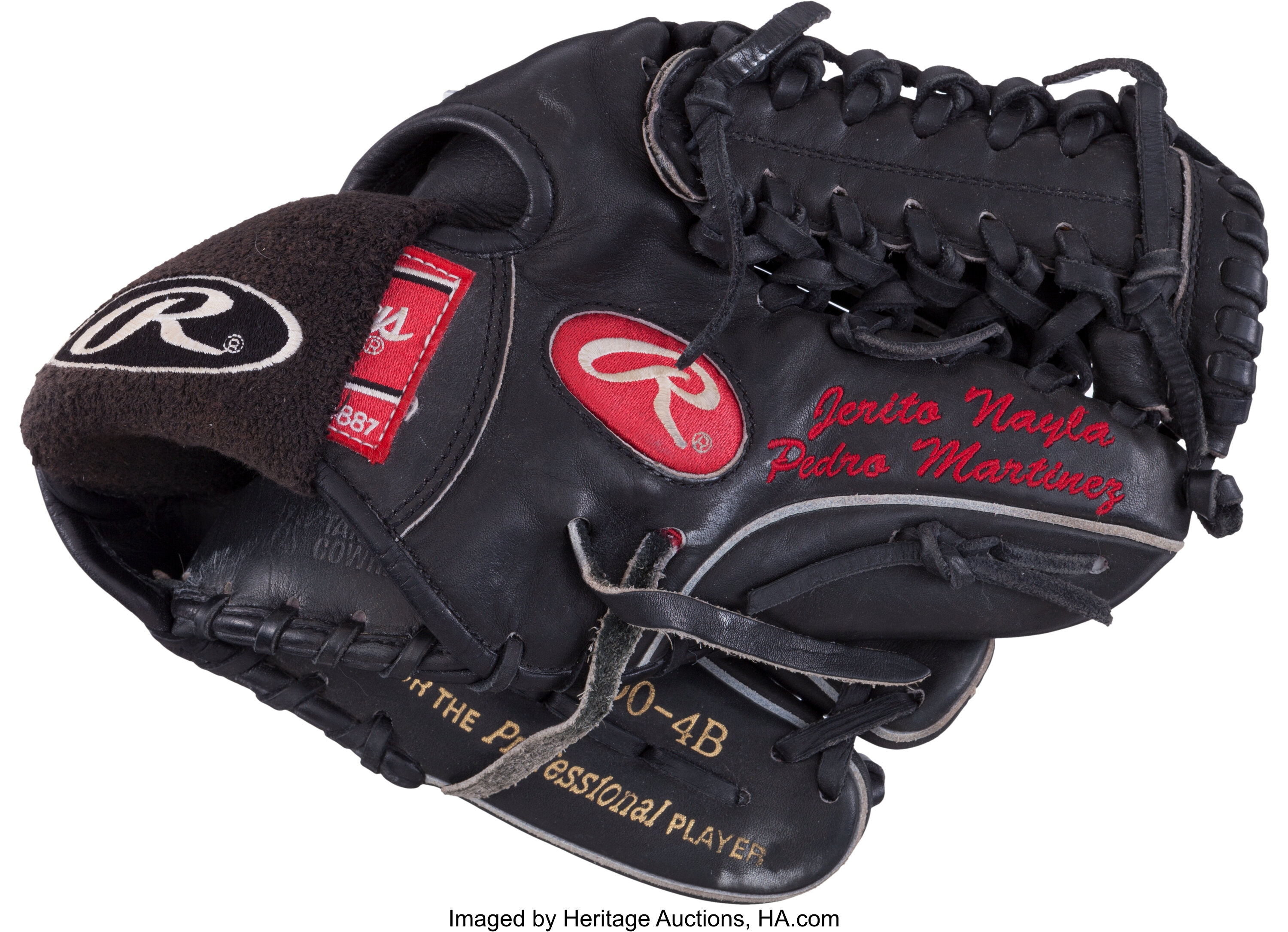 Circa 2000 Pedro Martinez Game Used Fielder's Glove.  Baseball