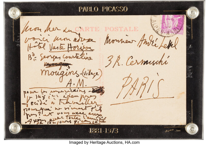 Pablo Picasso Autograph Letter Signed Autographs Artists