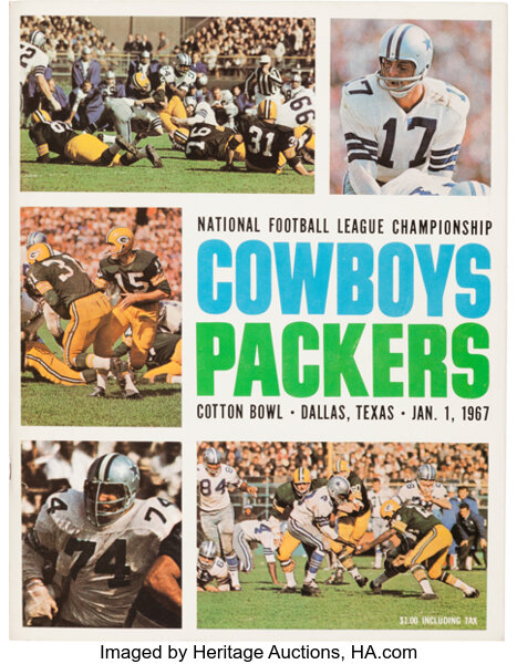 1966 NFL Championship Game Program and Two Ticket Stubs - Packers, Lot  #83369