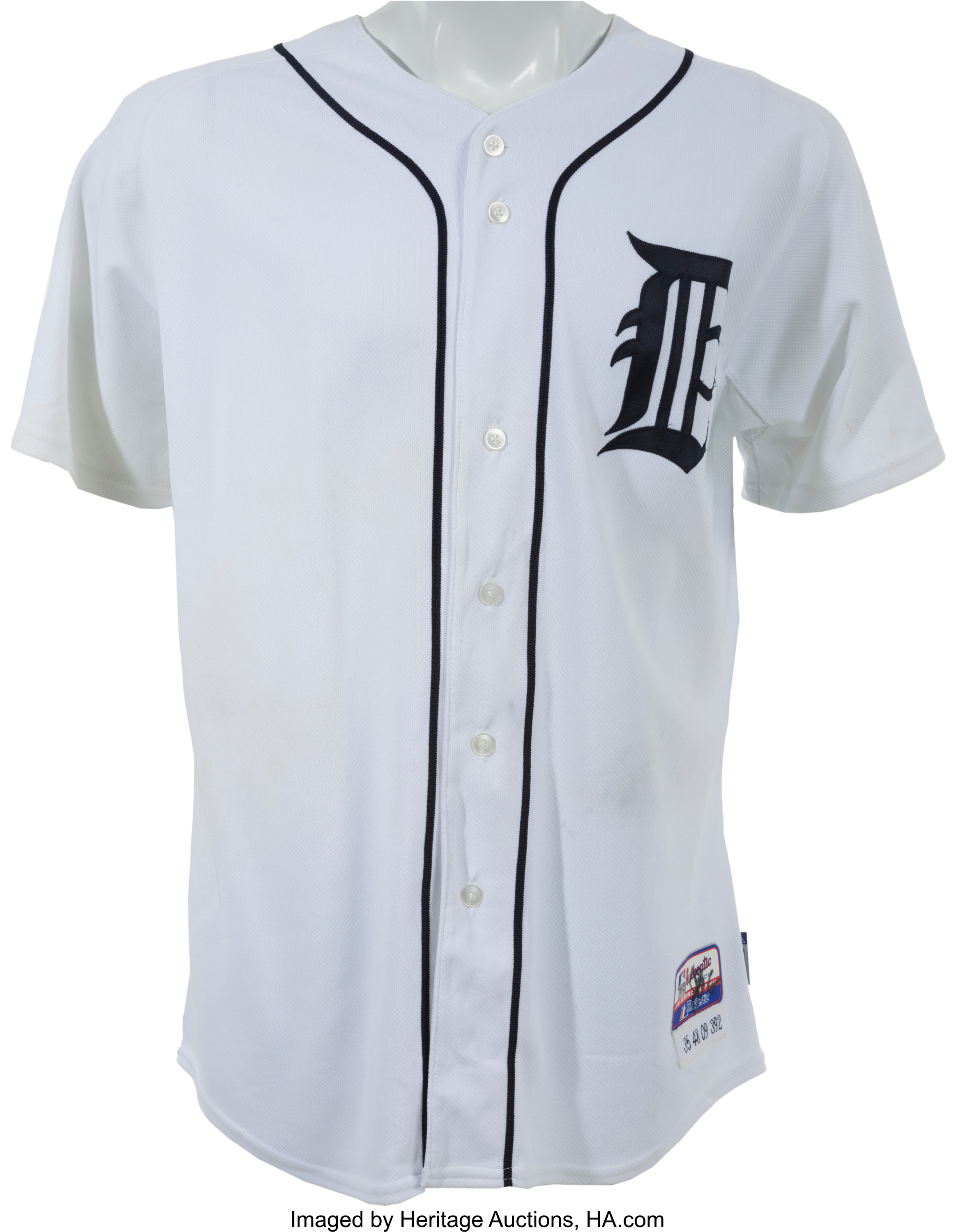 2010 Justin Verlander Game Worn Detroit Tigers Jersey.  Baseball, Lot  #82204