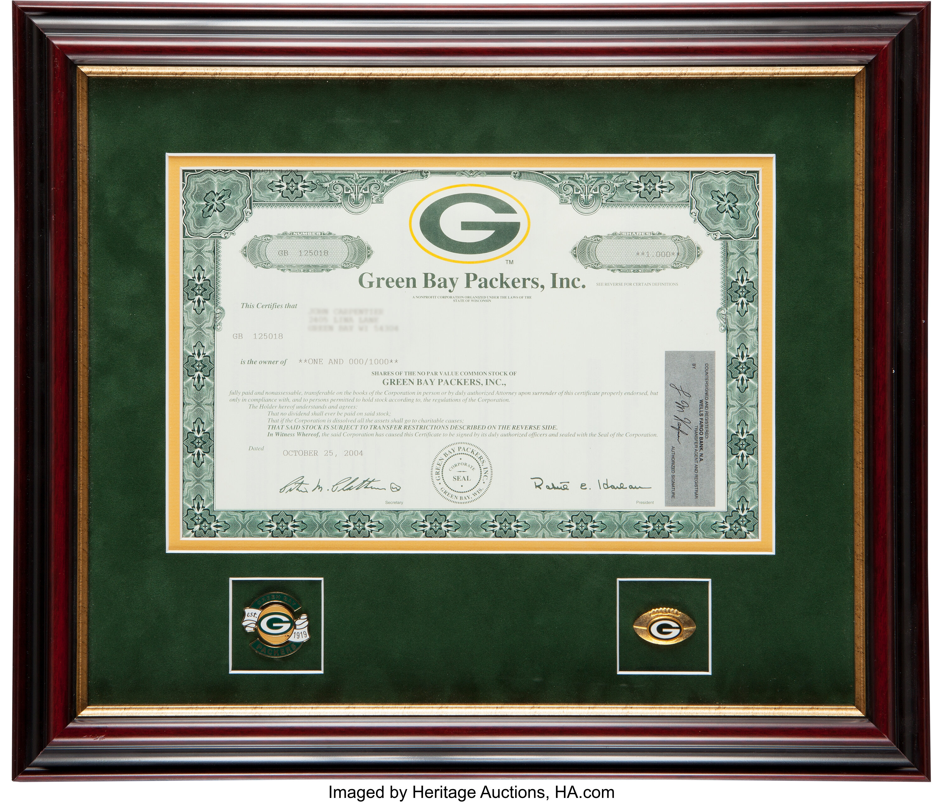 green bay packers stocks