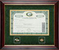 a proud owner: i finally framed my stock certificate : r/GreenBayPackers