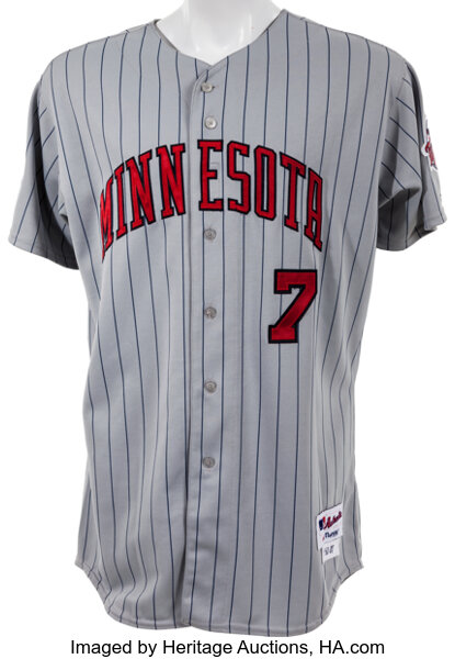 2007 Joe Mauer Game Worn Minnesota Twins Jersey.  Baseball, Lot #82194