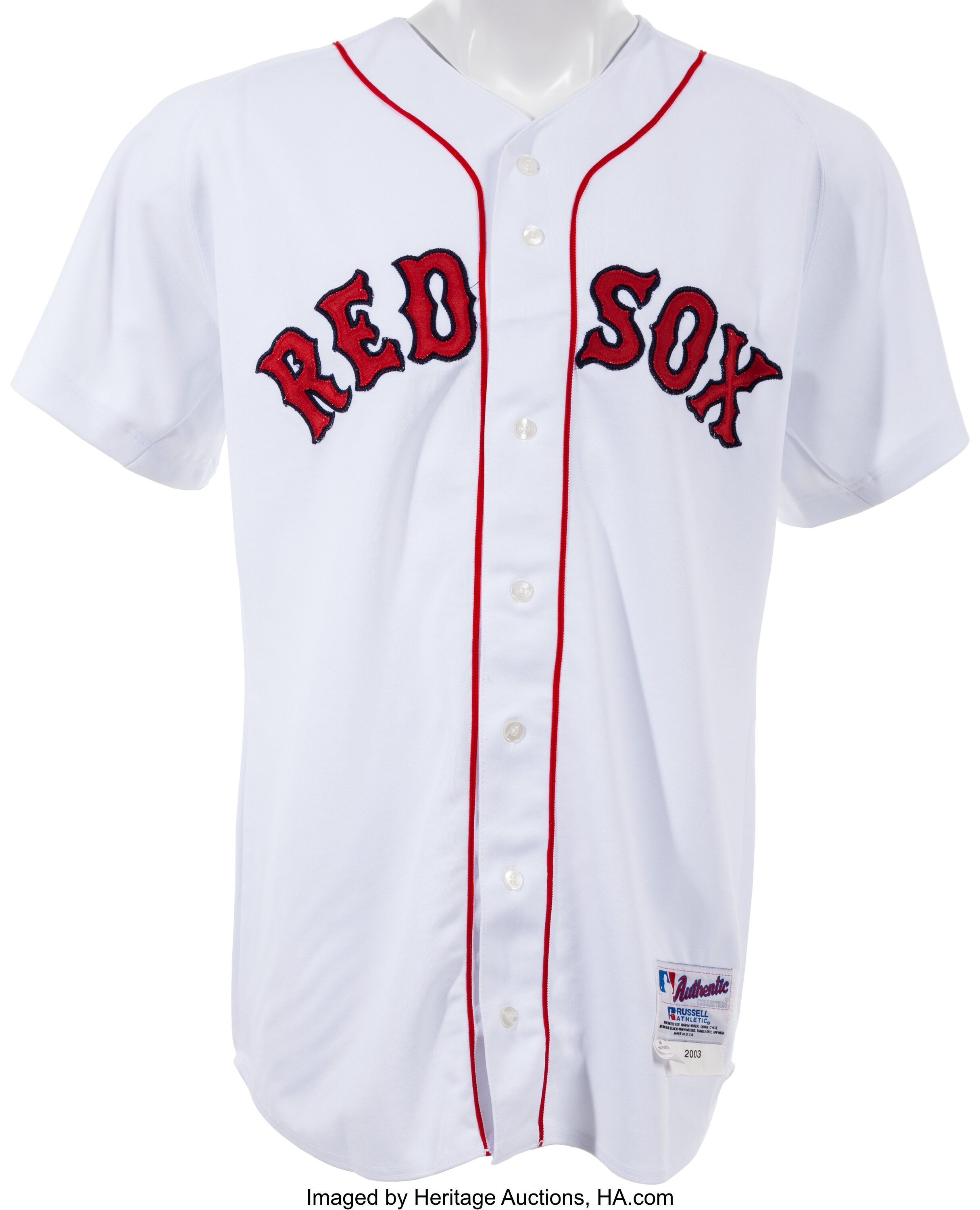 2003 Pedro Martinez Game Worn Boston Red Sox Jersey.  Baseball, Lot  #82182
