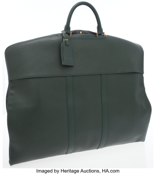 Louis Vuitton Taiga Travel Garment Bag Green Black