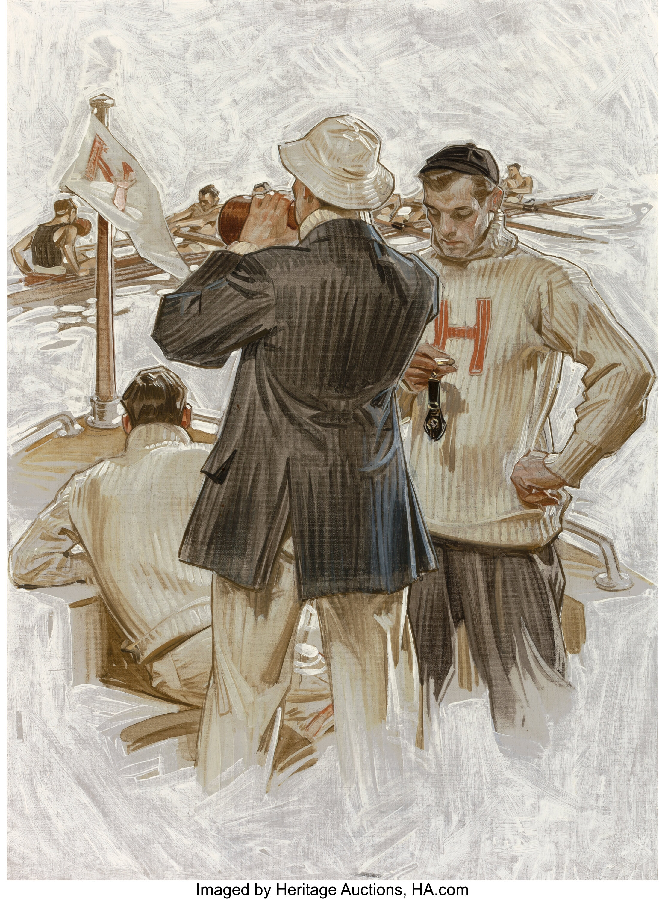 Joseph Christian Leyendecker American 1874 1951 Harvard Crew Lot 78107 Heritage Auctions