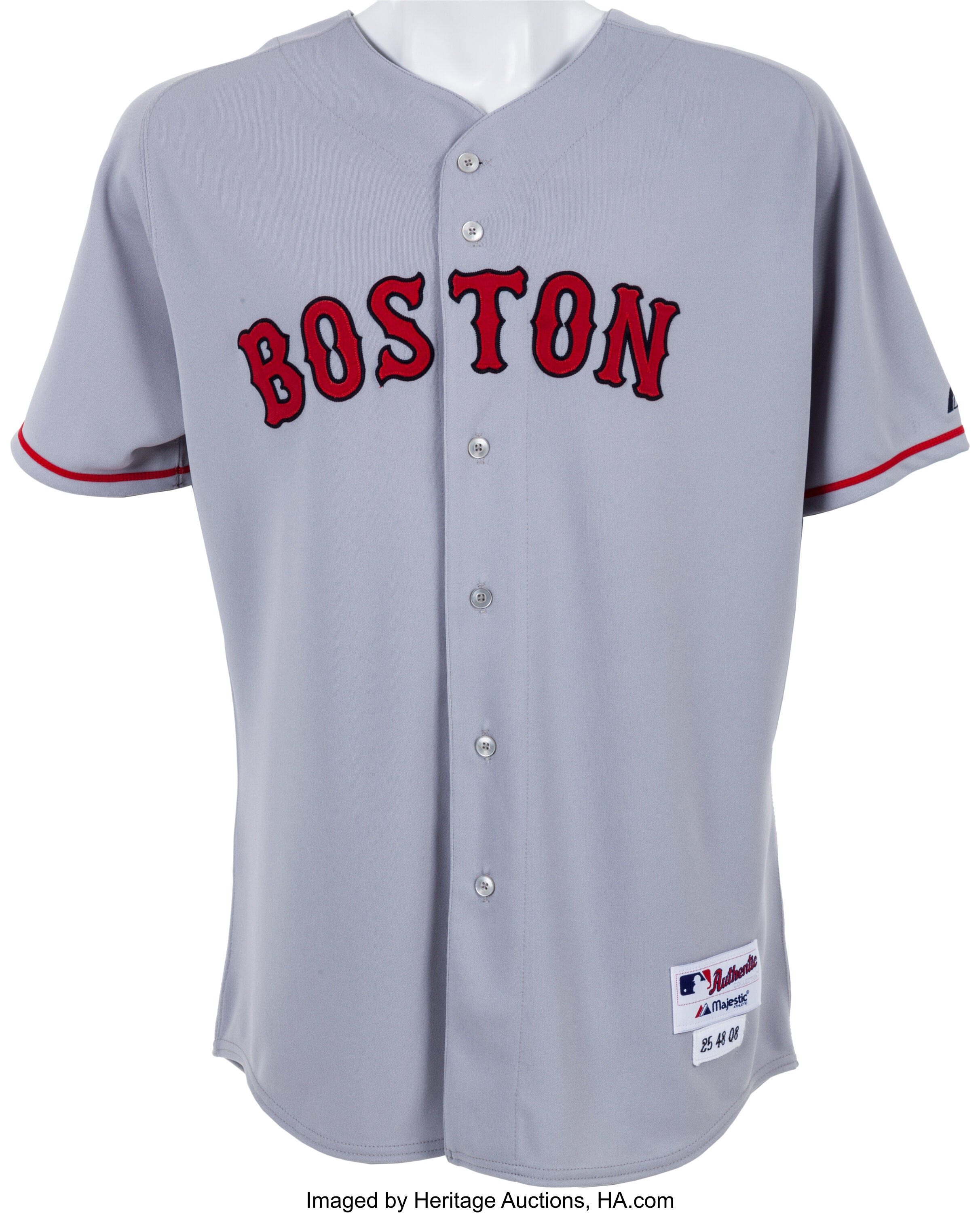 2008 Mike Lowell Game Worn Boston Red Sox Jersey.  Baseball, Lot #83257