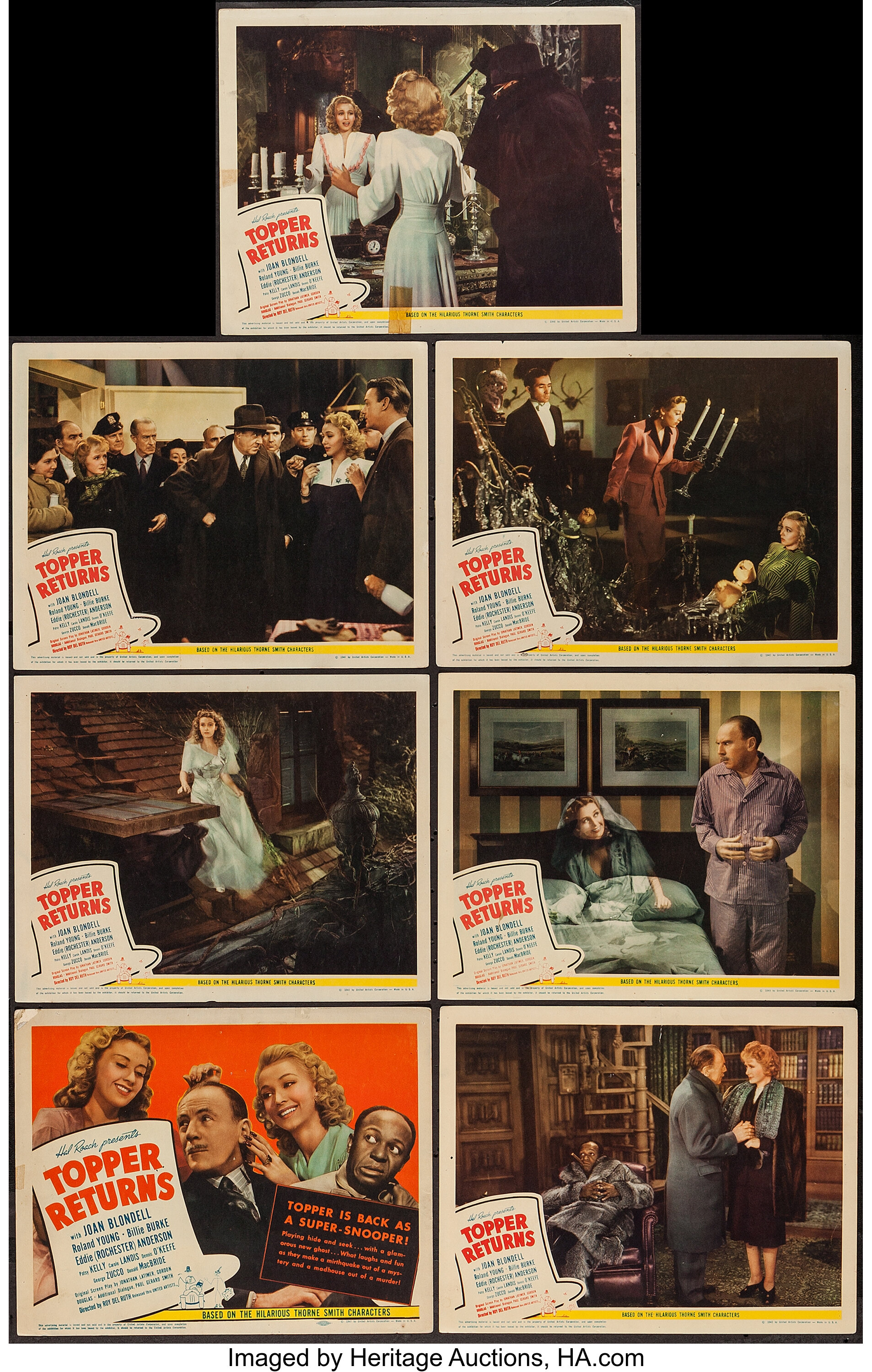 Topper Returns (United Artists, 1941). Title Lobby Card & Lobby | Lot ...