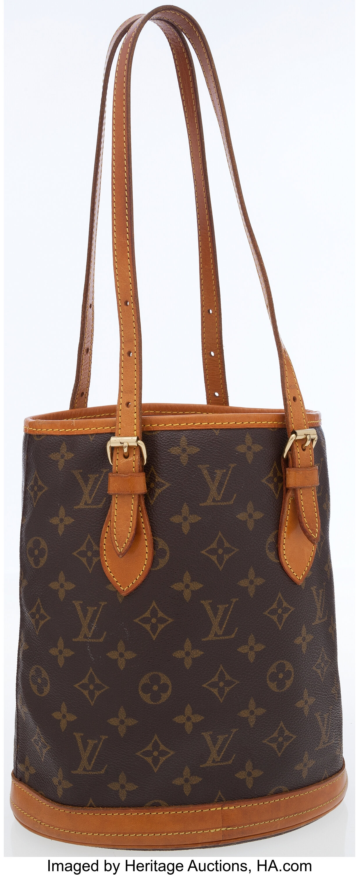 Sold at Auction: Louis Vuitton - Bucket Bag - Brown Monogram - Tan