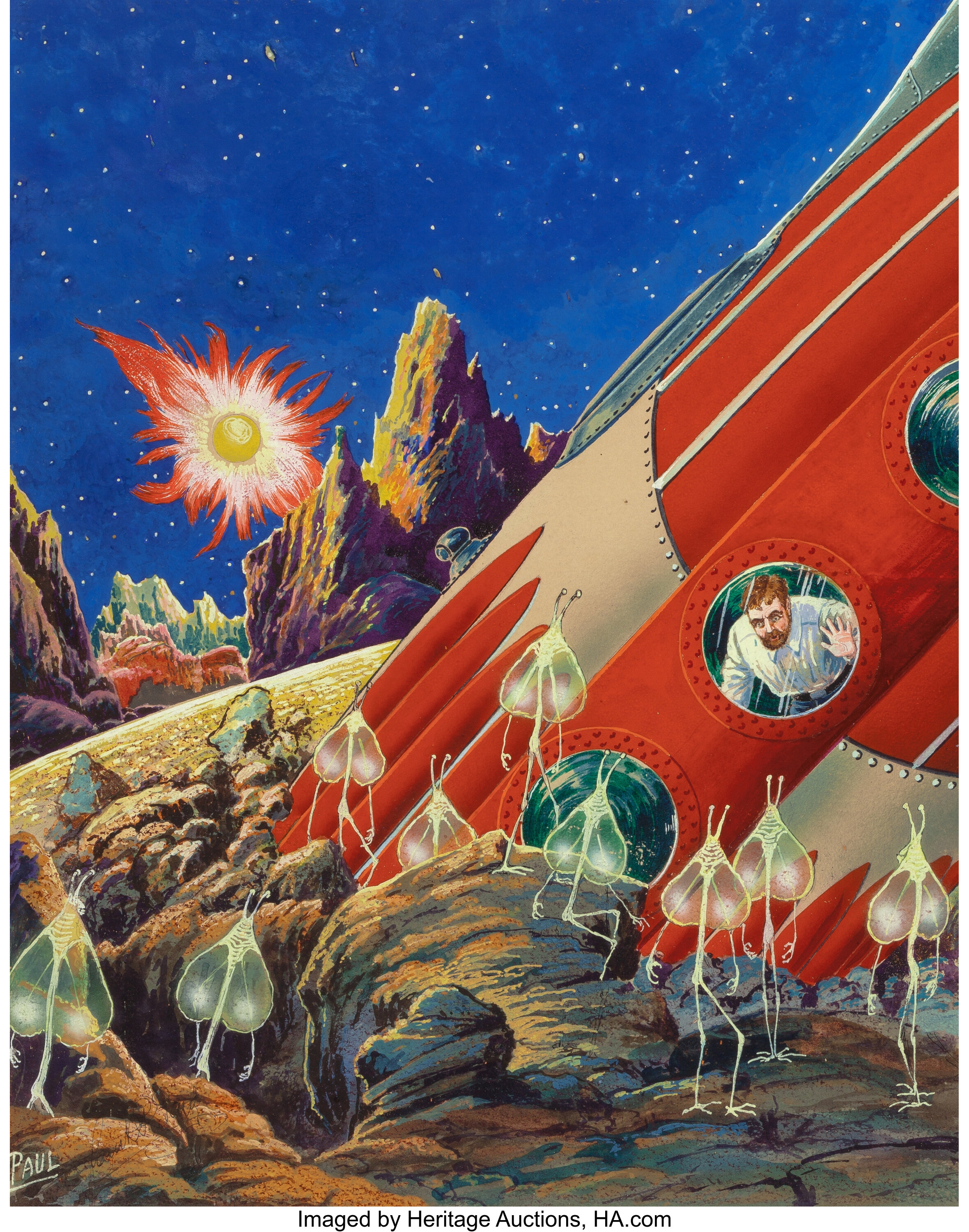 FRANK R. PAUL (American, 1884-1963). Master of the Asteroid, Wonder ...