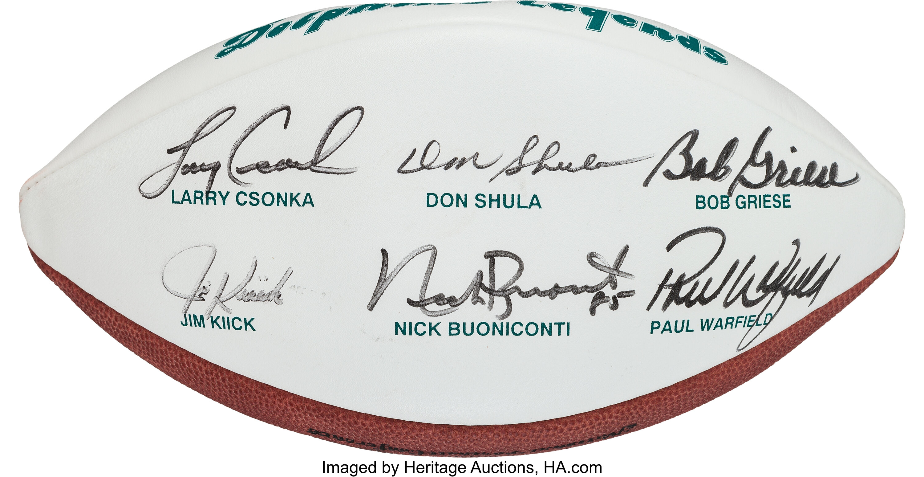 Miami Dolphins Legends Multi Signed Football. Football, Lot #44153