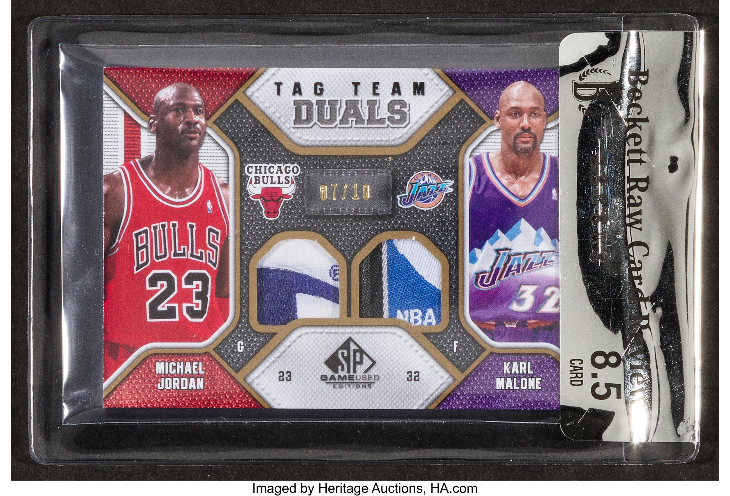 2009/10 NBA SP Game Used Tag Team Duals Jordan/Malone Jersey