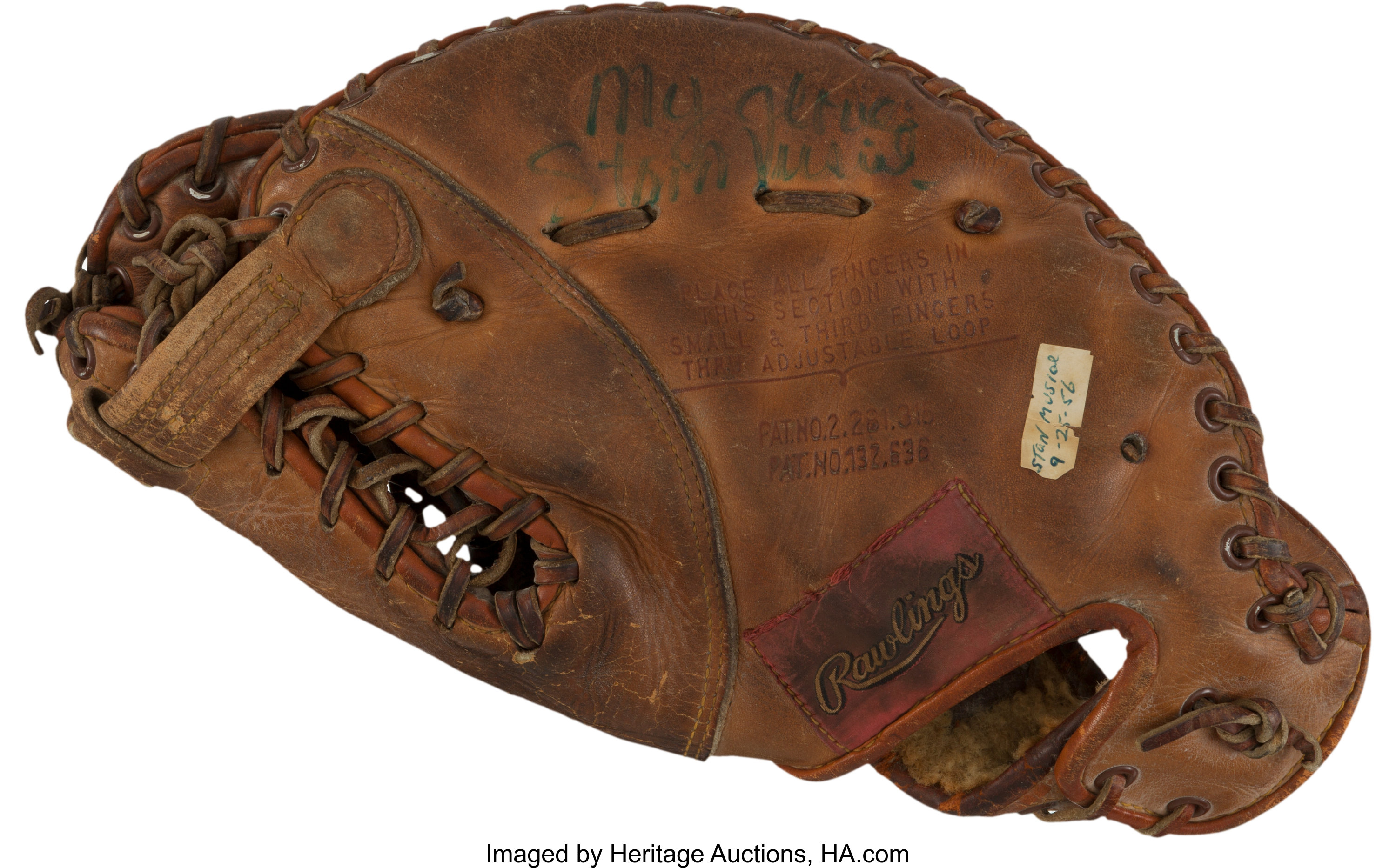Circa 1956 Stan Musial Game Used First Baseman's Glove. Baseball, Lot  #81542