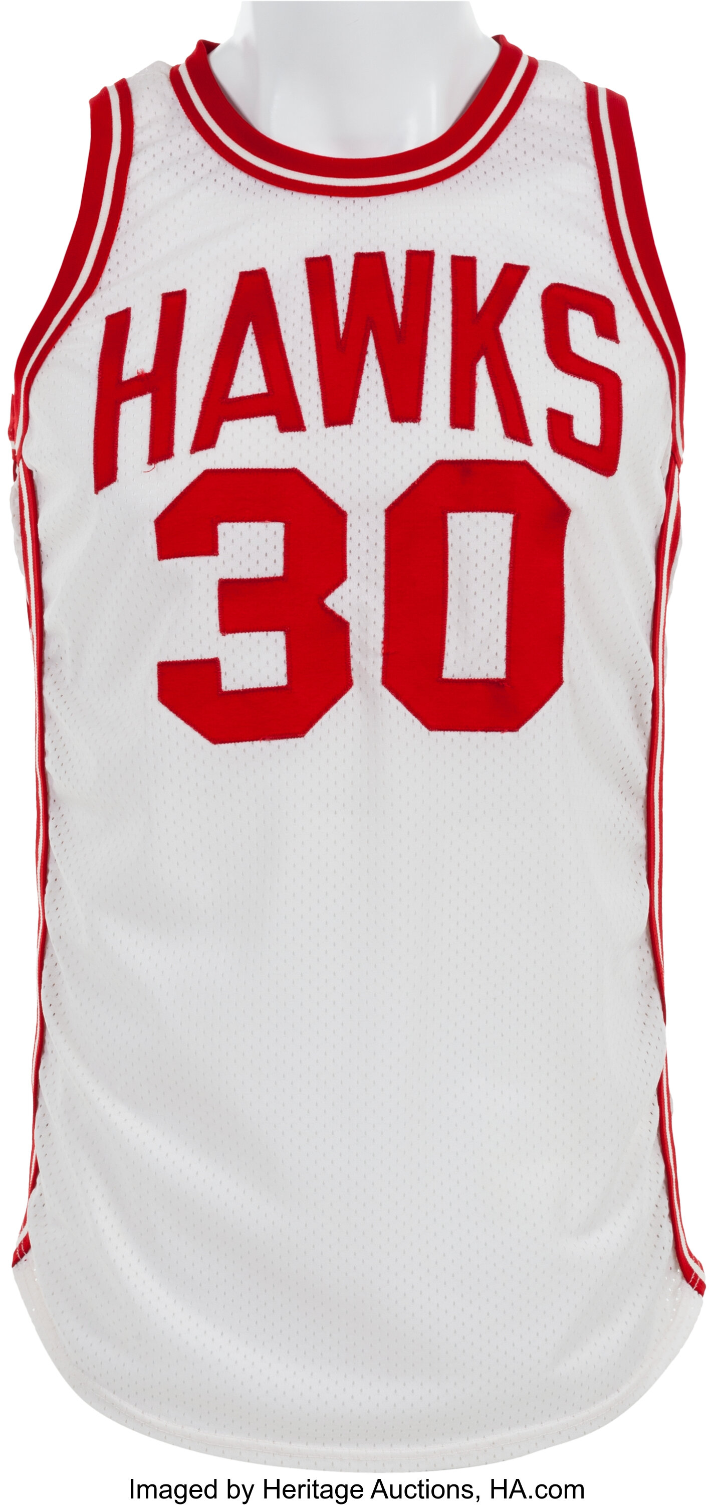 Rare White Champion Atwood Atlanta Hawks Jersey Men's Size 46 XL