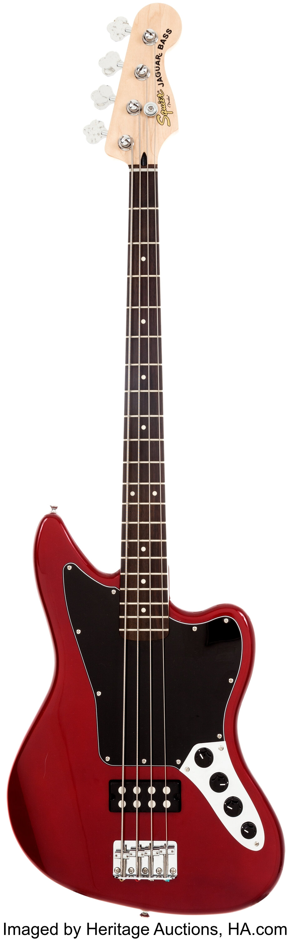 fender jaguar bass red