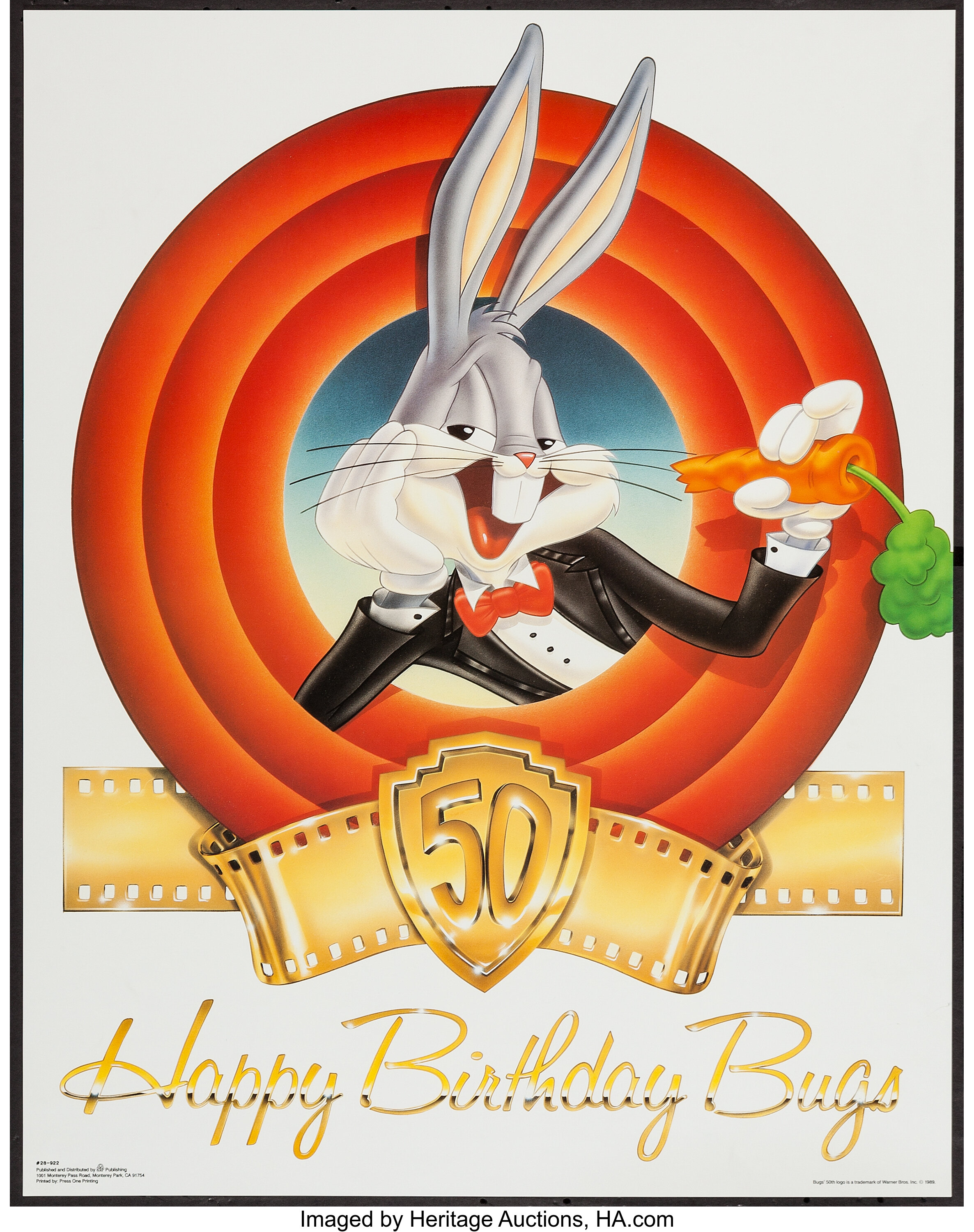 Bugs Bunny: Happy 50th Birthday (SP Publishing, 1989). Poster (22 ...