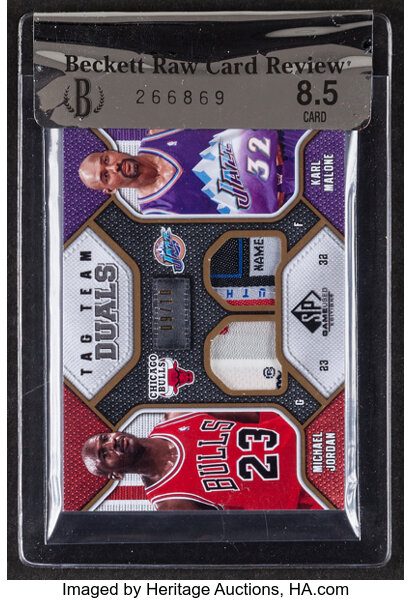 2009/10 NBA SP Game Used Tag Team Duals Jordan/Malone Jersey