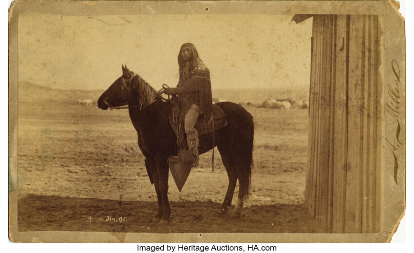 Rare 1893 Boudoir Cabinet Of Apache Jim On Horseback Lot 72169