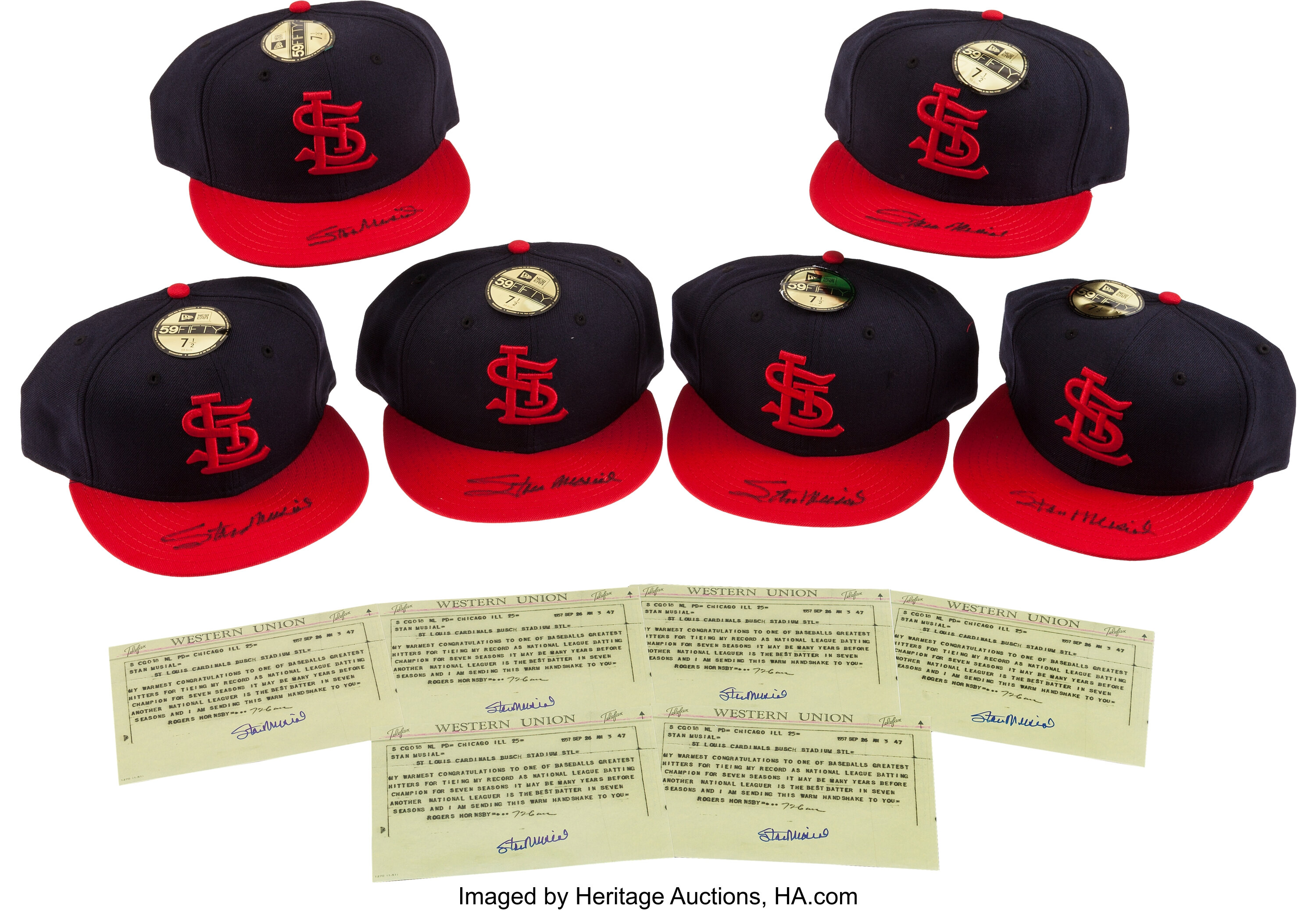 Lot Detail - Lot of (2) Stan Musial Signed St. Louis Cardinals