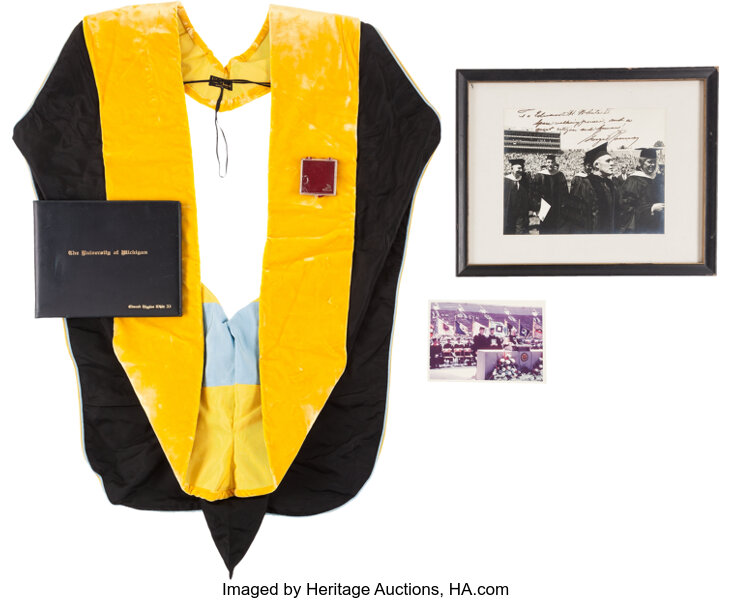 Ed White Ii His University Of Michigan Ceremony Worn Doctoral Lot Heritage Auctions