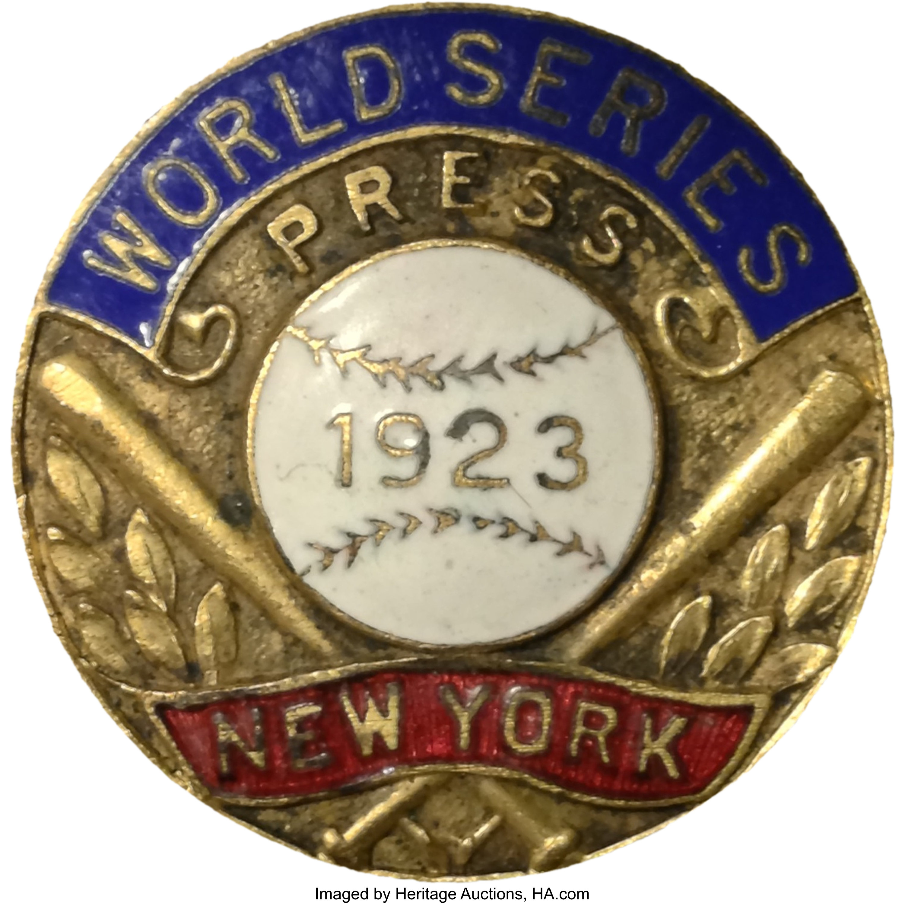 Lot Detail - 1922 WORLD SERIES PRESS PIN (NEW YORK GIANTS/YANKEES AT POLO  GROUNDS) - ONLY ONE VERSION