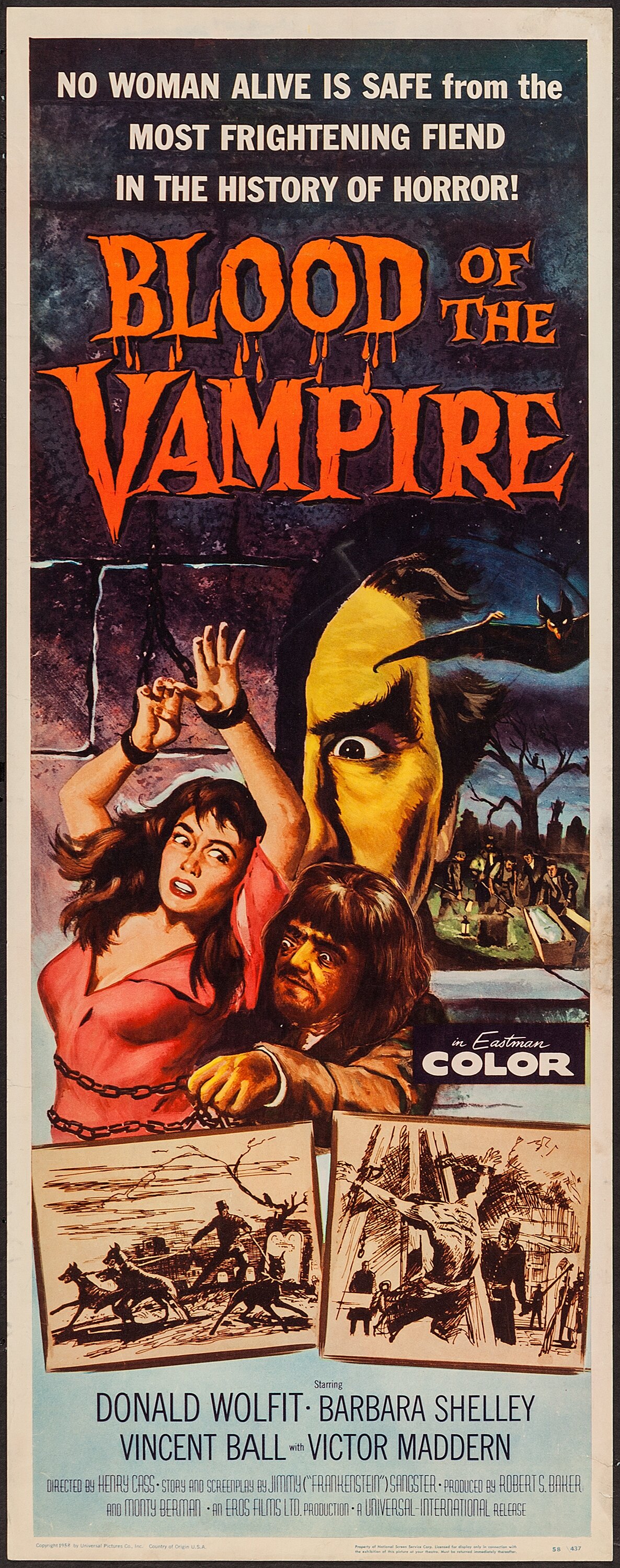 Blood of the Vampire (Universal International, 1958). Insert (14