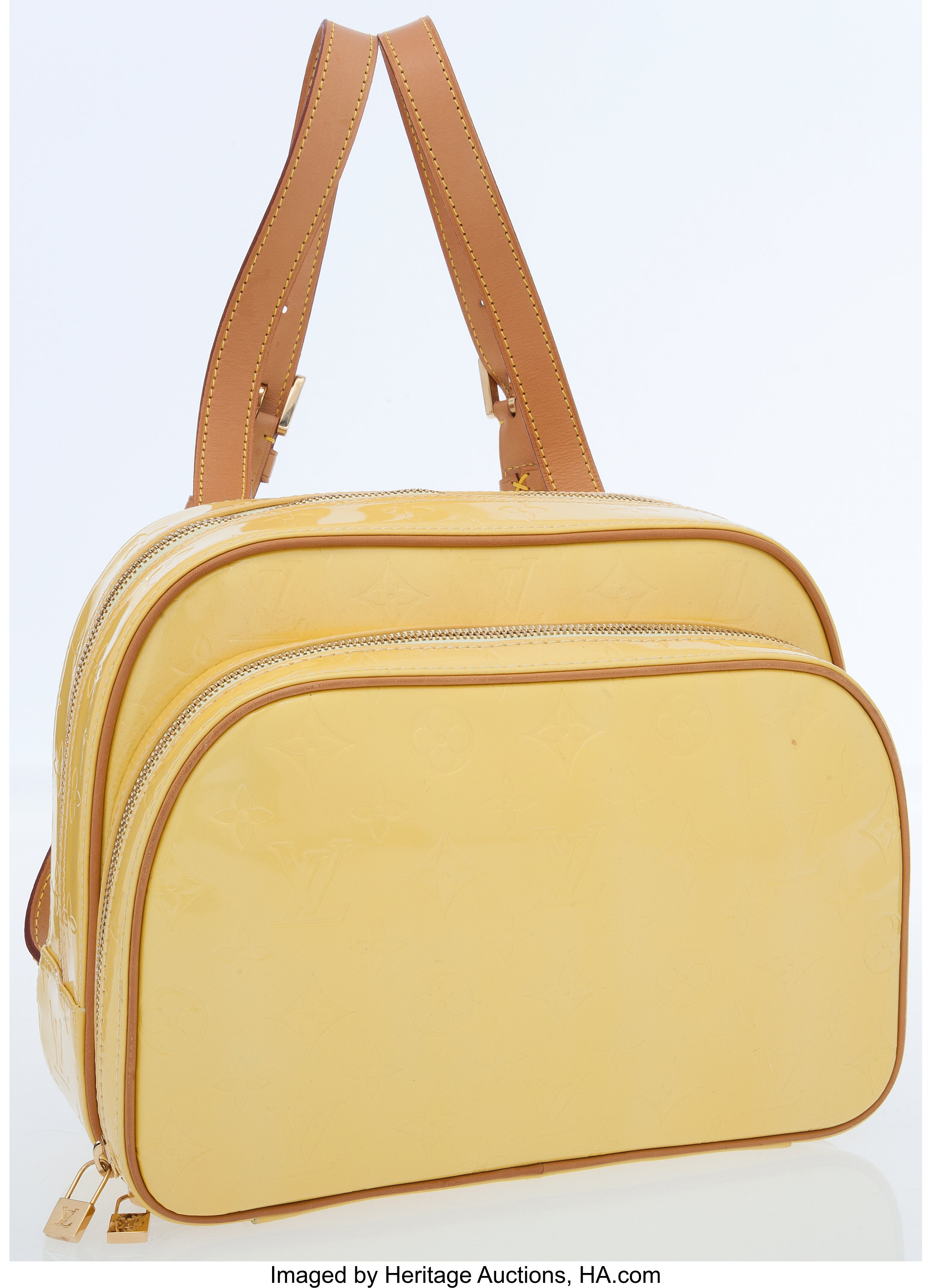 Louis Vuitton Green-Yellow Monogram Vernis Murray Mini Backpack