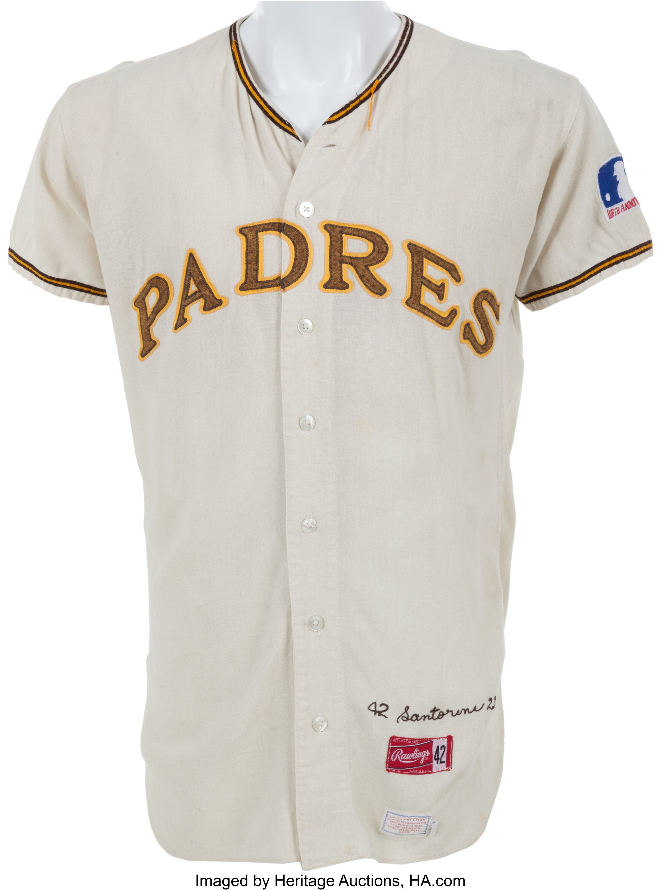 San Diego Padres Blank Game Issued White Jersey SDP0709 - Game
