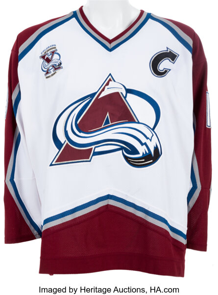 2005-06 Joe Sakic Game Worn Colorado Avalanche Stanley Cup Playoffs, Lot  #82529