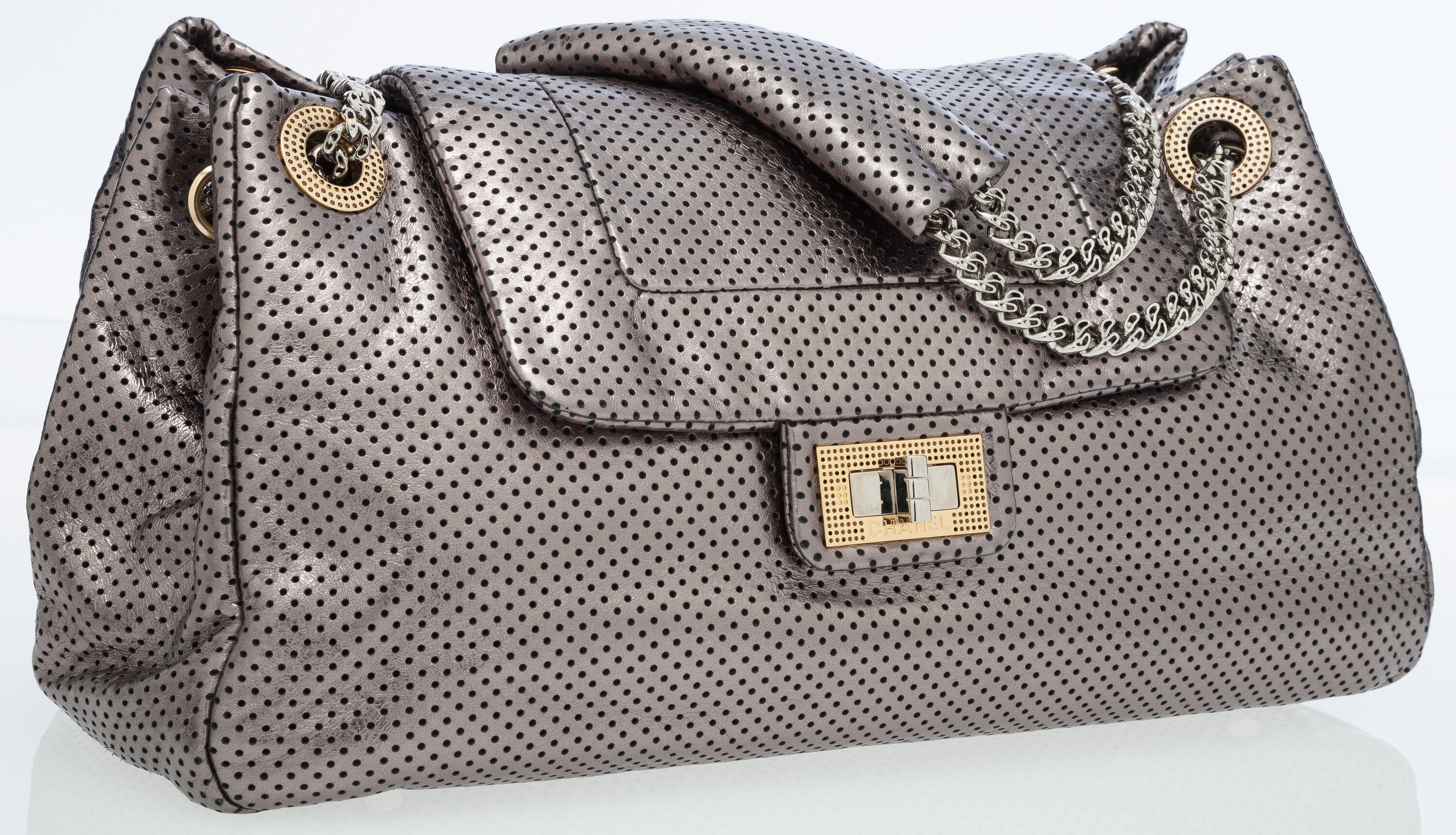 chanel perforated drill flap bag