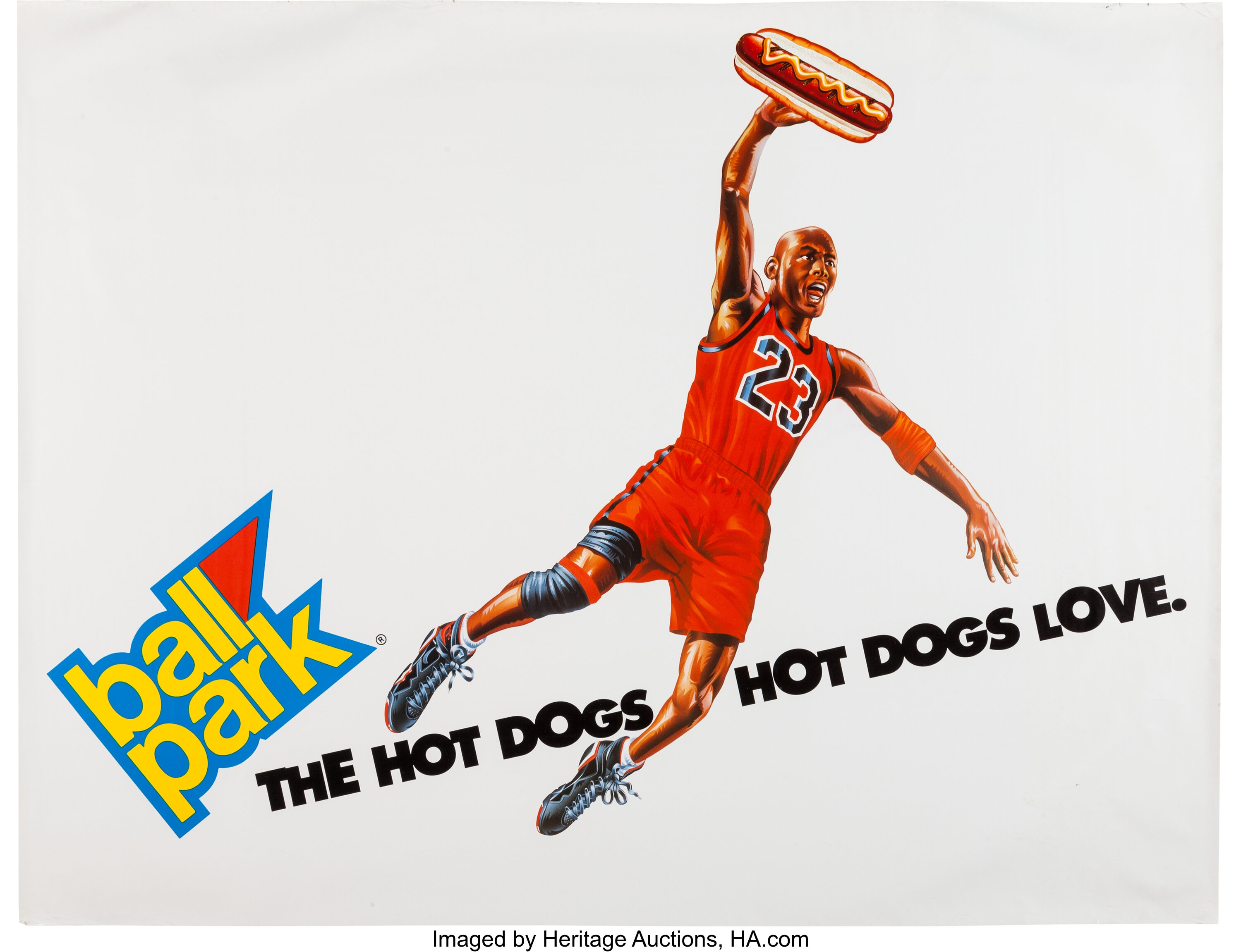 Undertrykkelse Far lave mad 1990's Michael Jordan Ball Park Franks Advertisement. ... | Lot #83421 |  Heritage Auctions