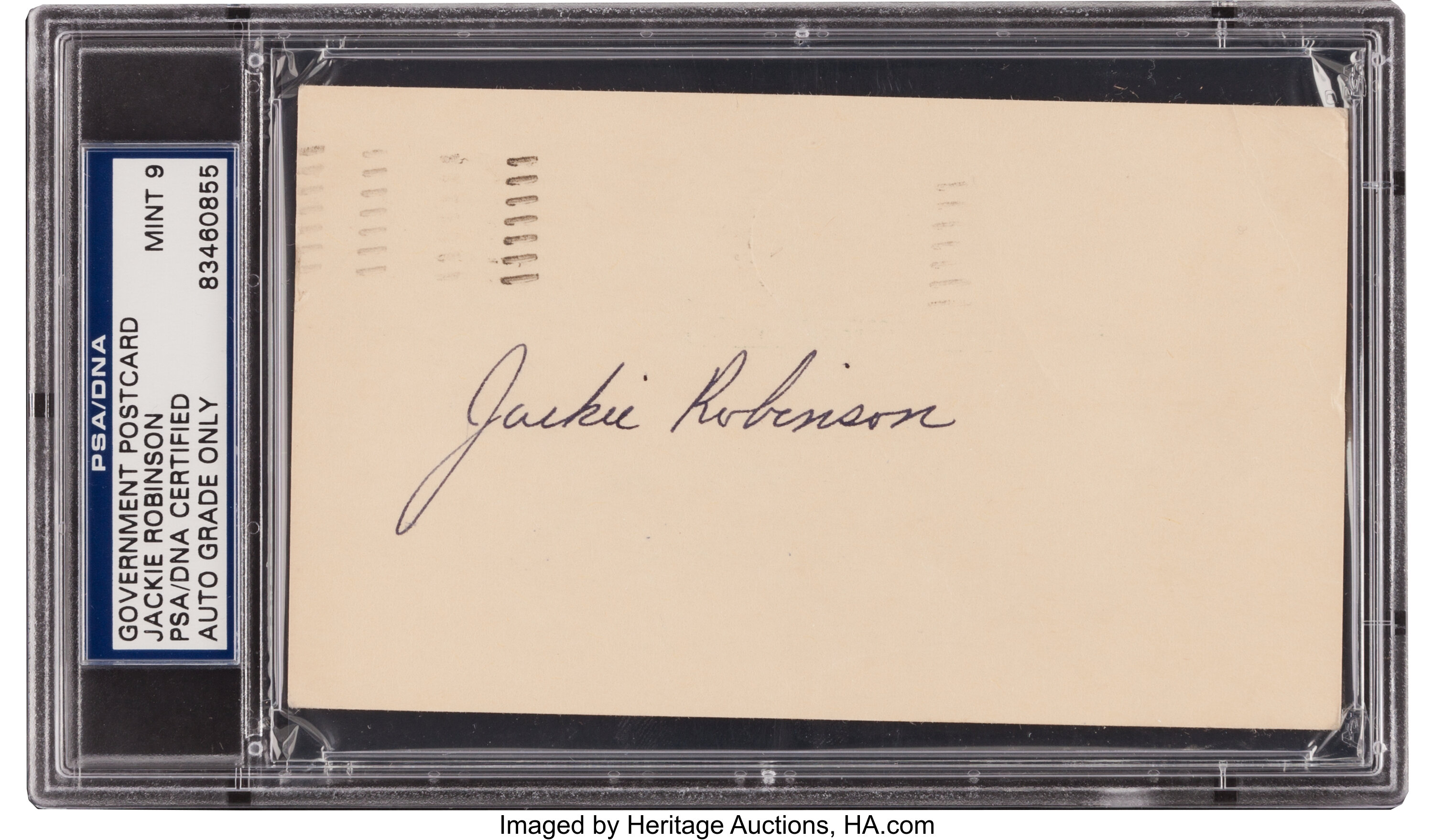 Lot Detail - Jackie Robinson Signed Government Postcard With 1951 Brooklyn  Dodgers Ticket Stub (PSA/DNA)