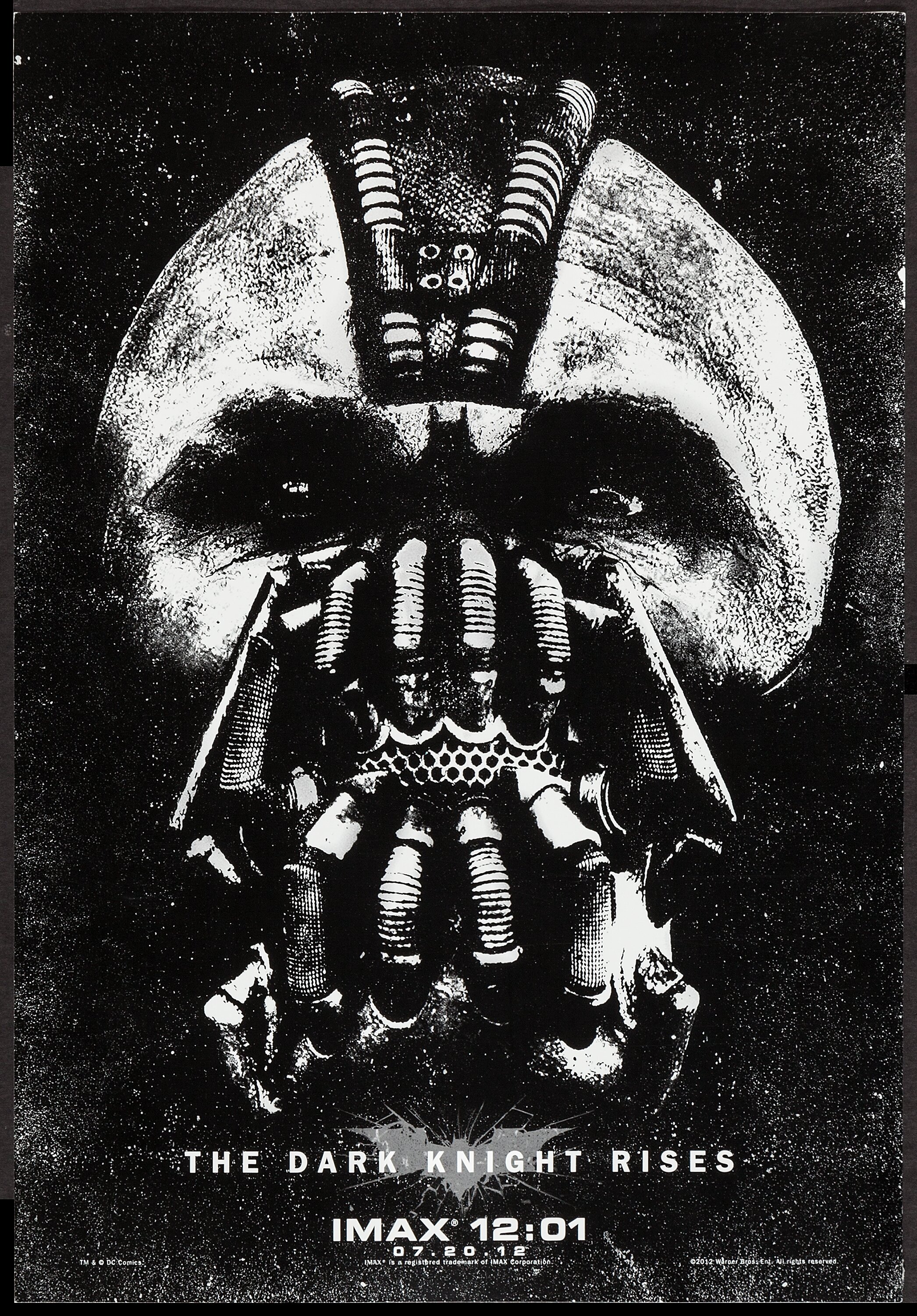 The Dark Knight Rises (Warner Brothers, 2012). IMAX Poster (