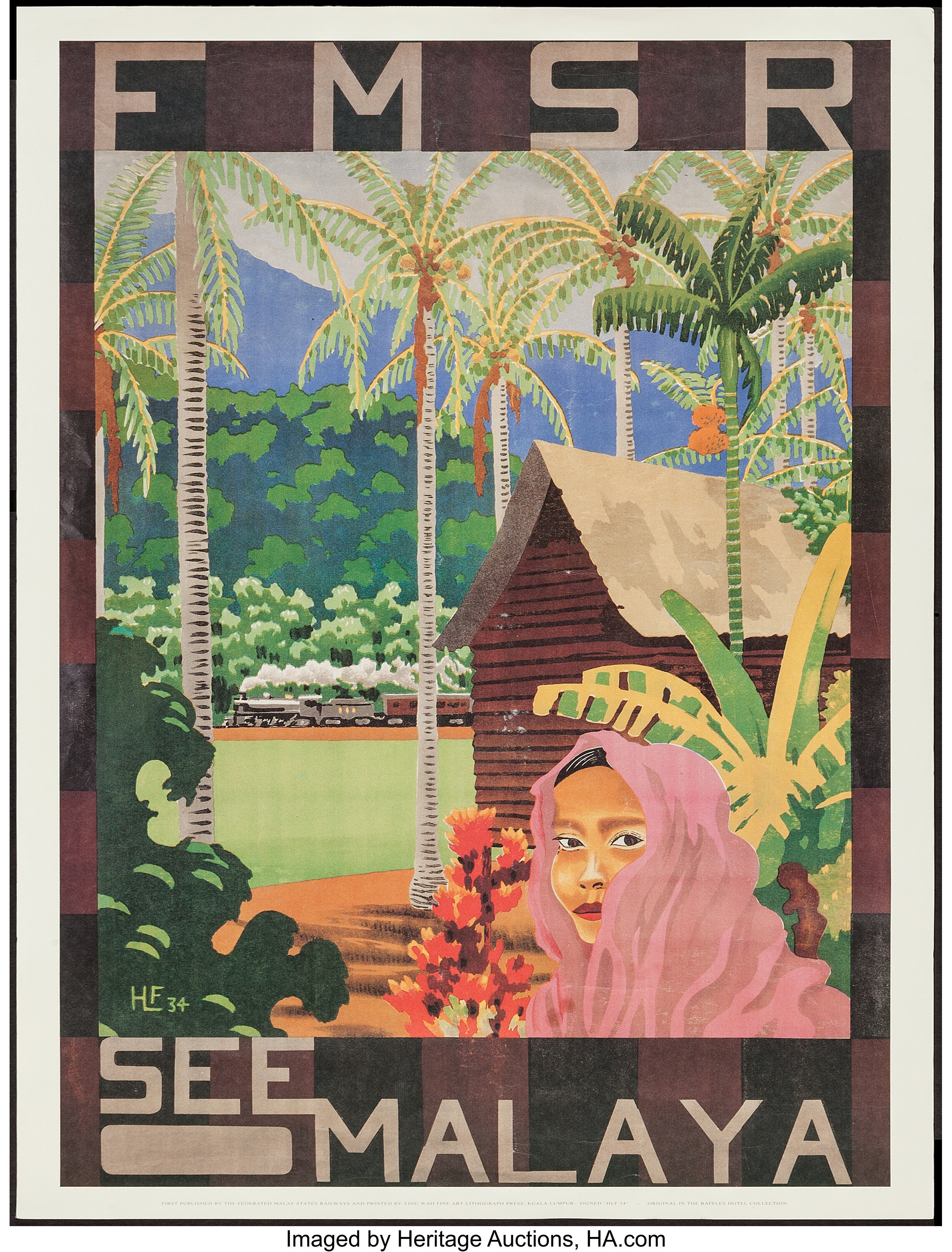 Malaysia Singapore Travel Posters Raffles Hotels 1960s Lot 52455 Heritage Auctions