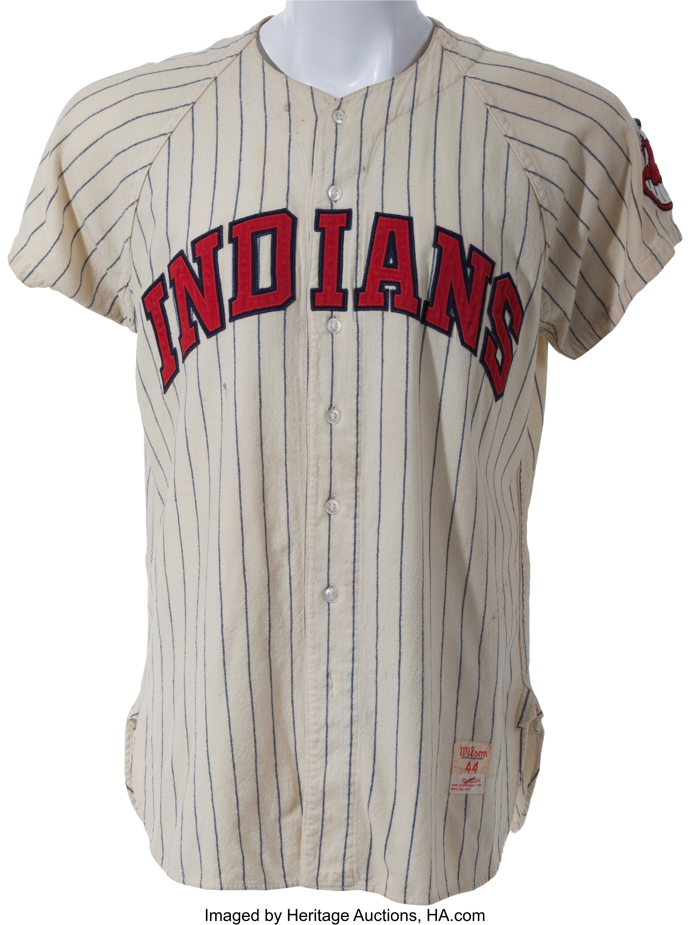 1958 Rocky Colavito Game Worn Cleveland Indians Jersey, MEARS, Lot #82111