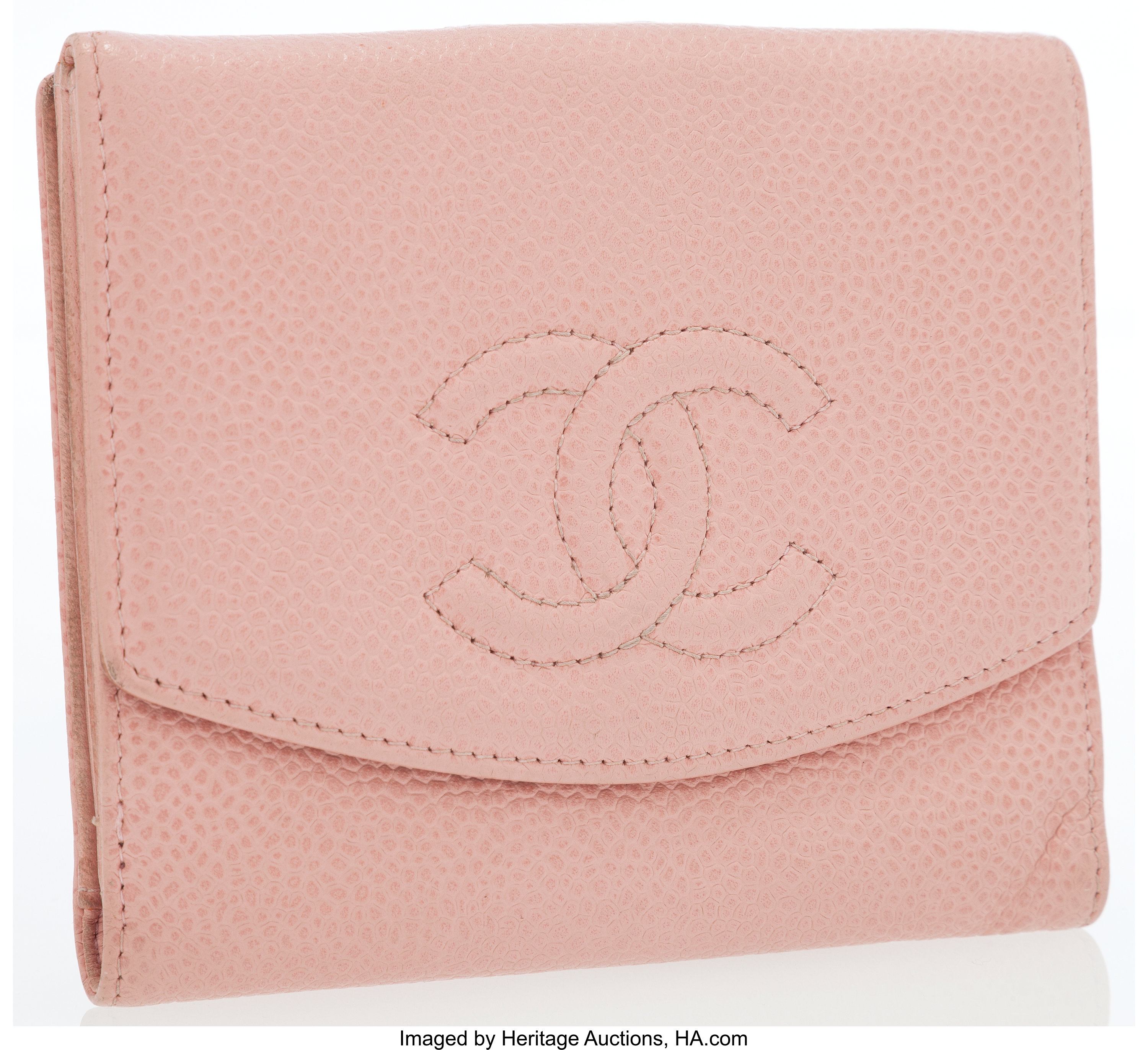 Chanel Chanel Dark Brown Caviar Leather Bifold Long Wallet