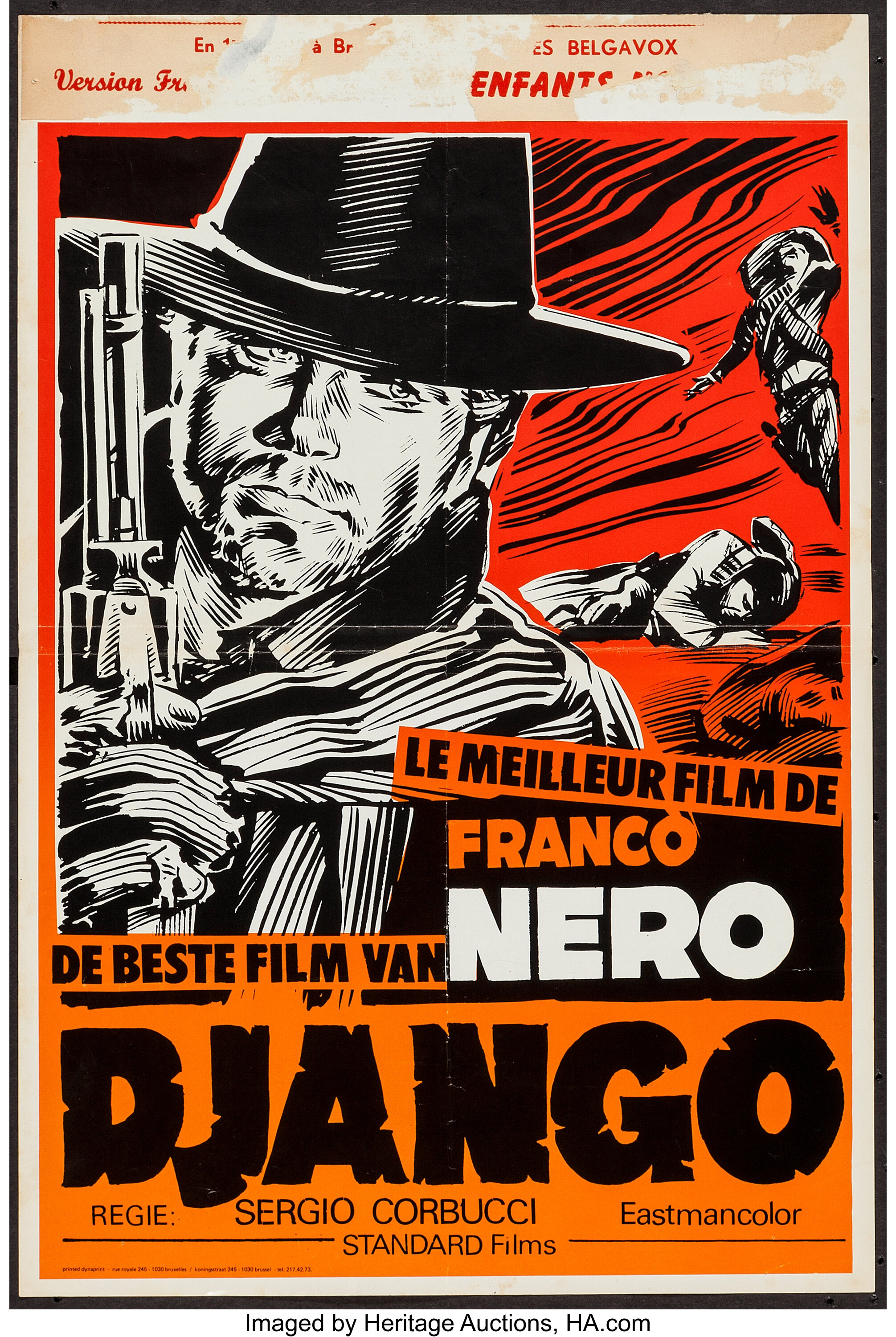 Django Standard Films 1966 Trimmed Belgian 14 25 X 21 Lot 53141 Heritage Auctions Ce film a eu beaucoup de succès et de nombreux autres westerns ont tenté de surfer sur la vague de ce succès. heritage auctions